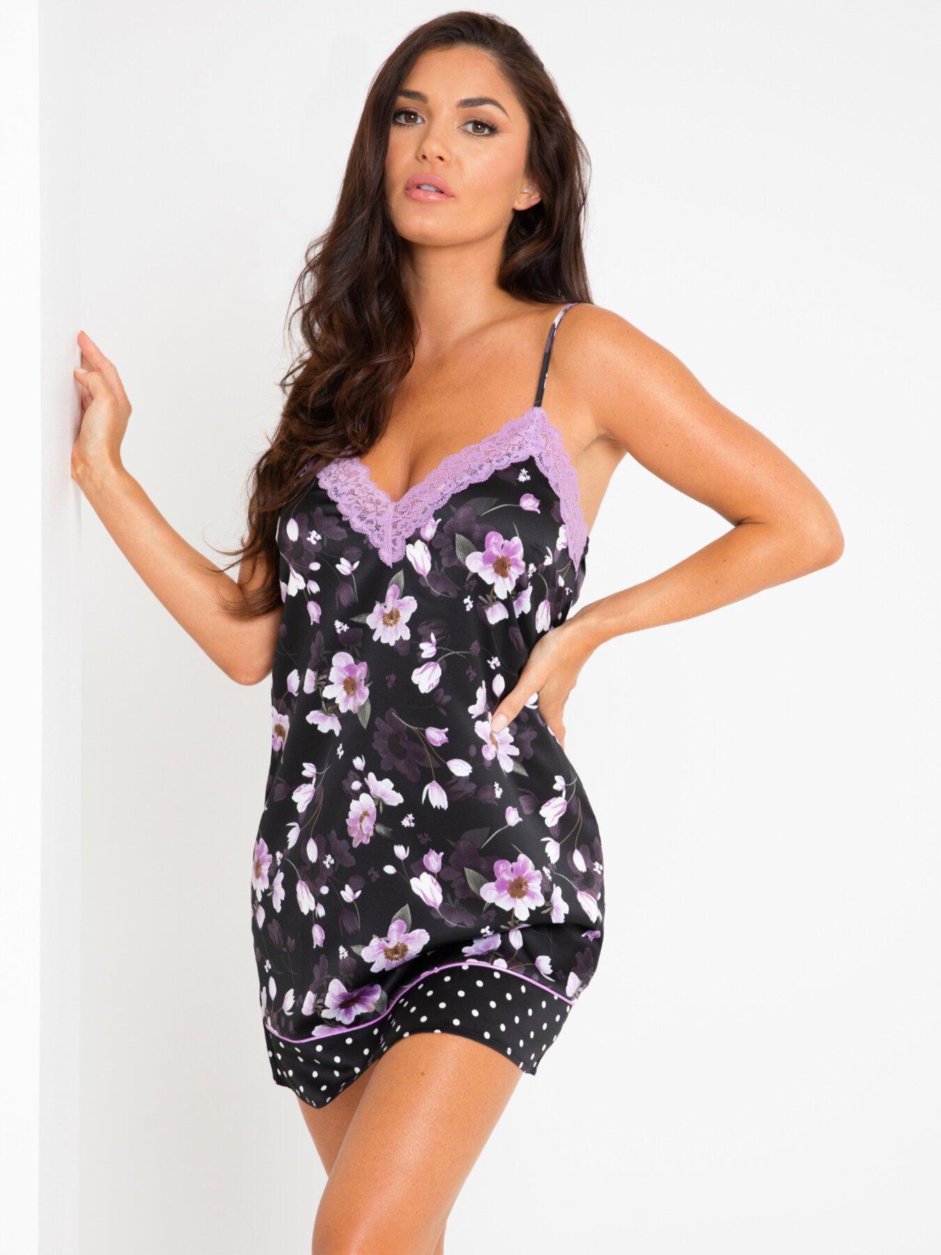 undefined Luxe Satin Print Mix Chemise