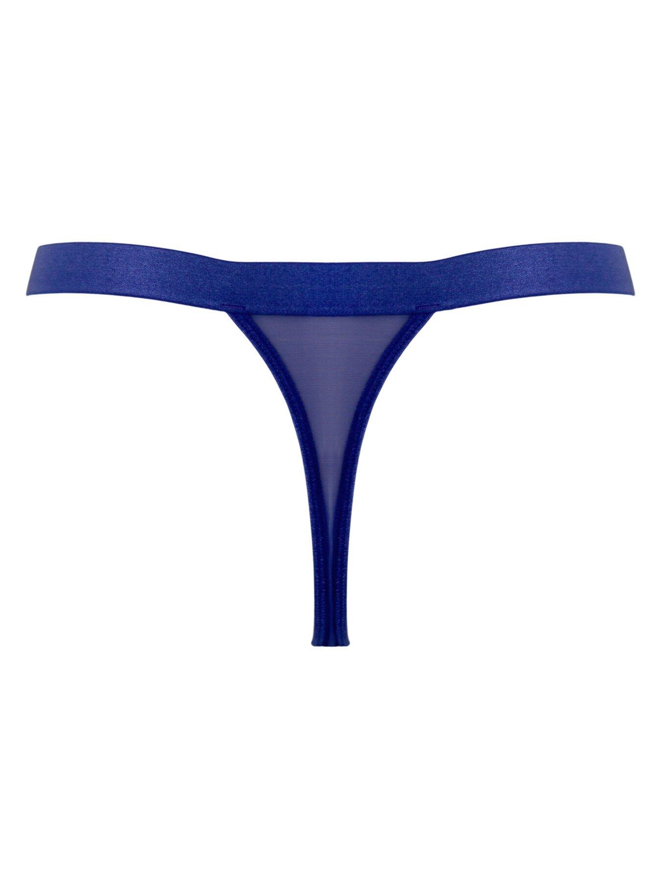 Pour Moi India Embroidery Thong - Blue | Very.co.uk