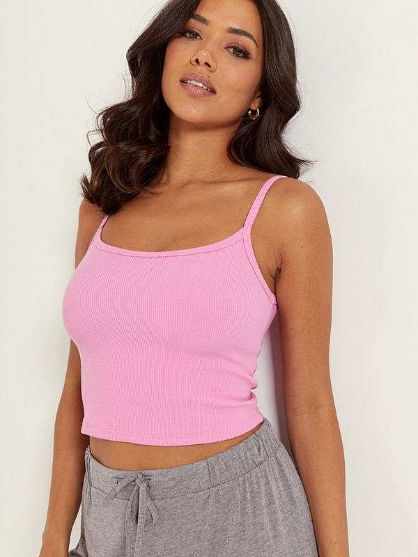 Pour Moi Off Duty Rib Jersey Support Cami - Pink