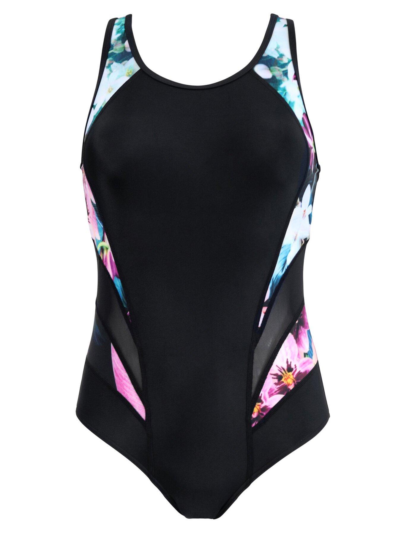 Pour Moi Energy Chlorine Resistant Swimsuit - Floral/Black