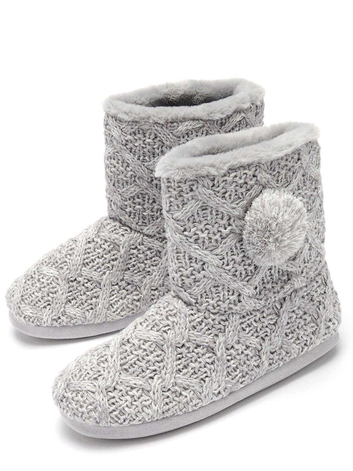 Knit store bootie slippers