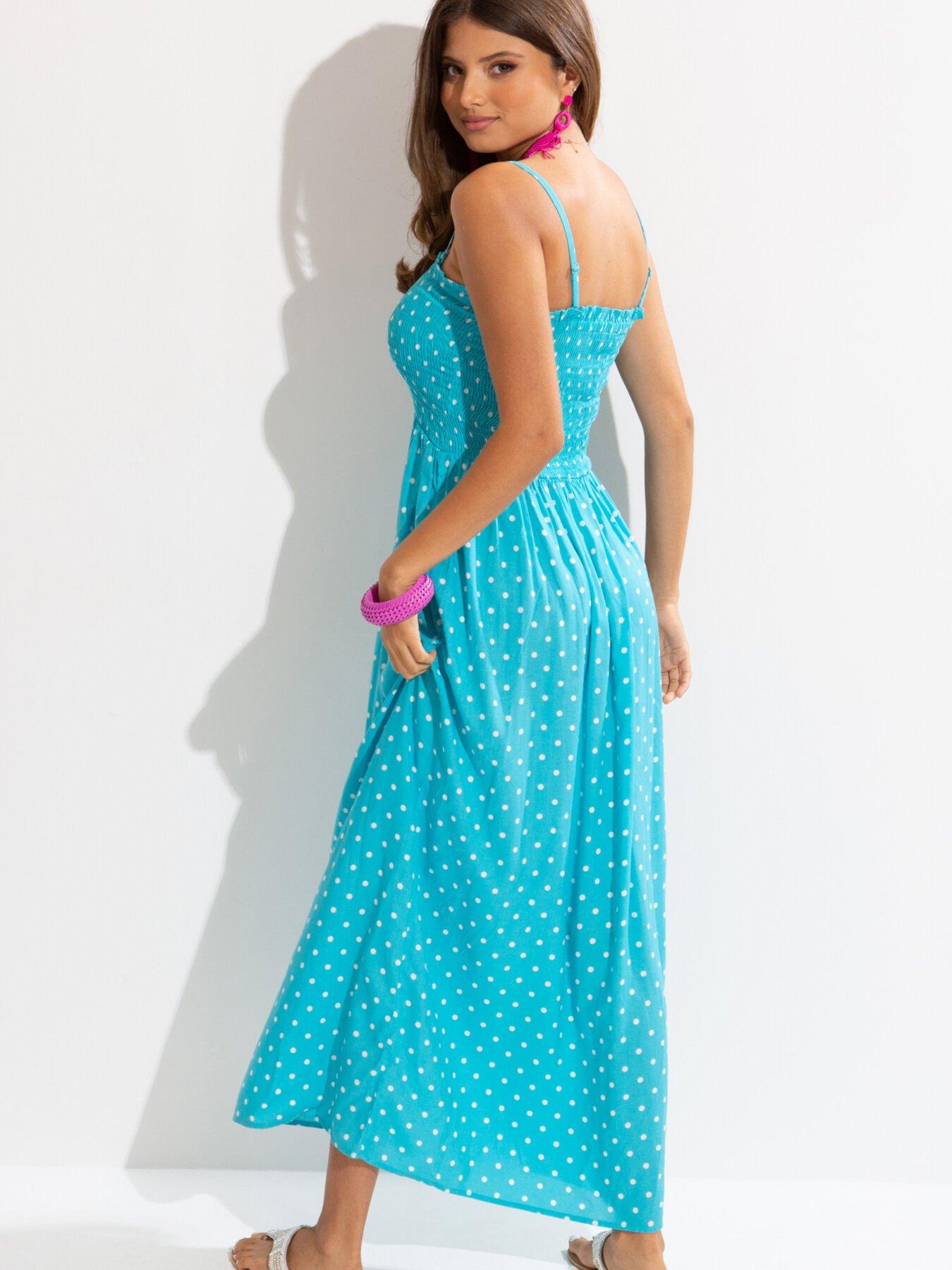 Image 2 of 5 of Pour Moi Removable Straps Shirred Bodice Maxi Dress - Print Multi