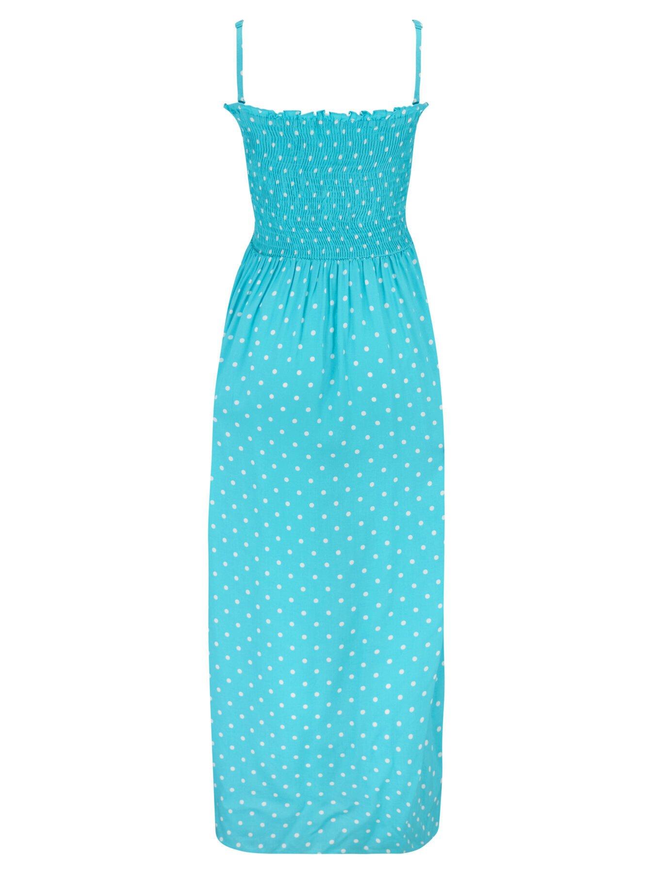 Image 5 of 5 of Pour Moi Removable Straps Shirred Bodice Maxi Dress - Print Multi