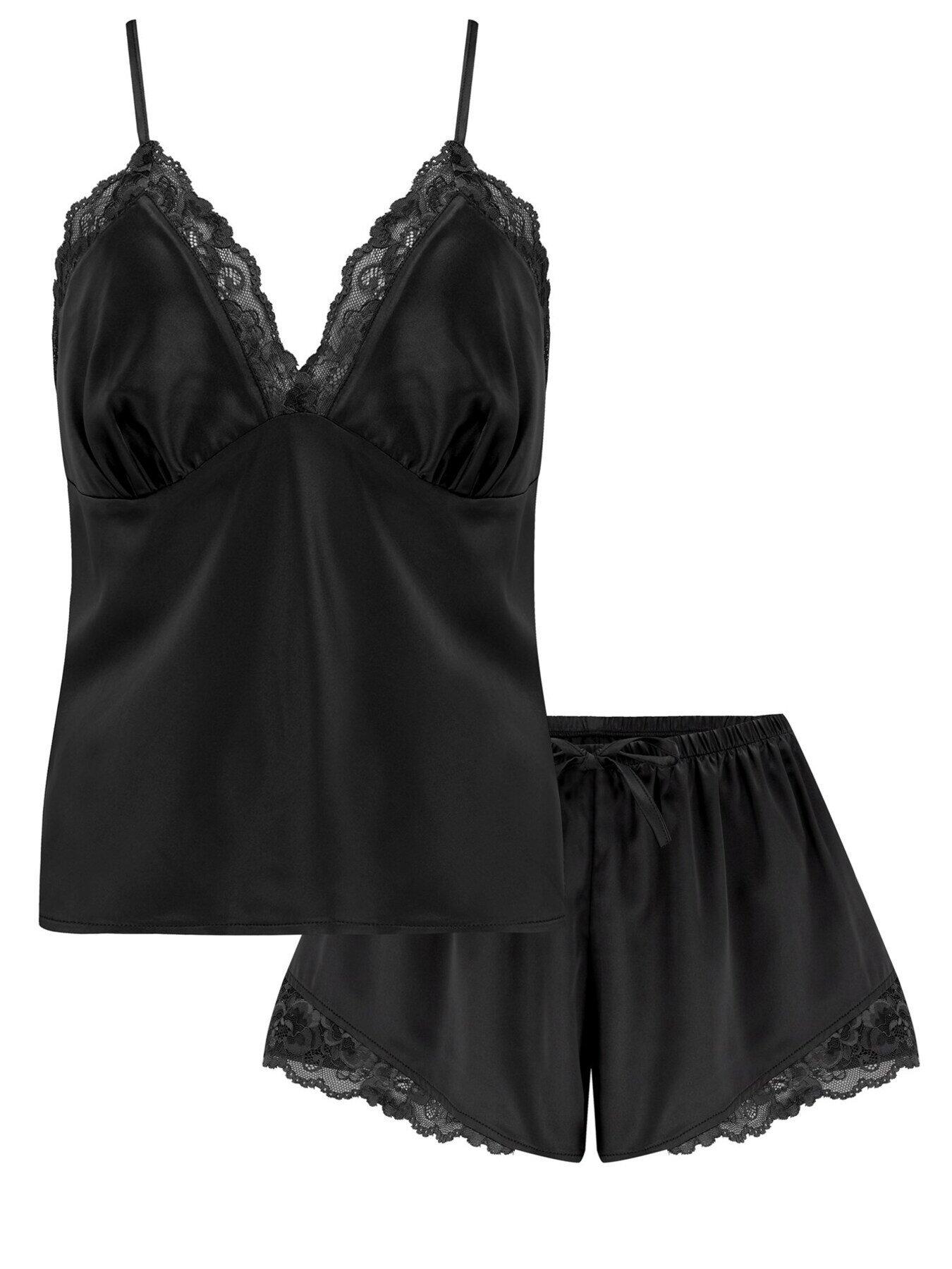 Pour Moi Dusk Satin Lace Trim Cami and Short Set | Very.co.uk