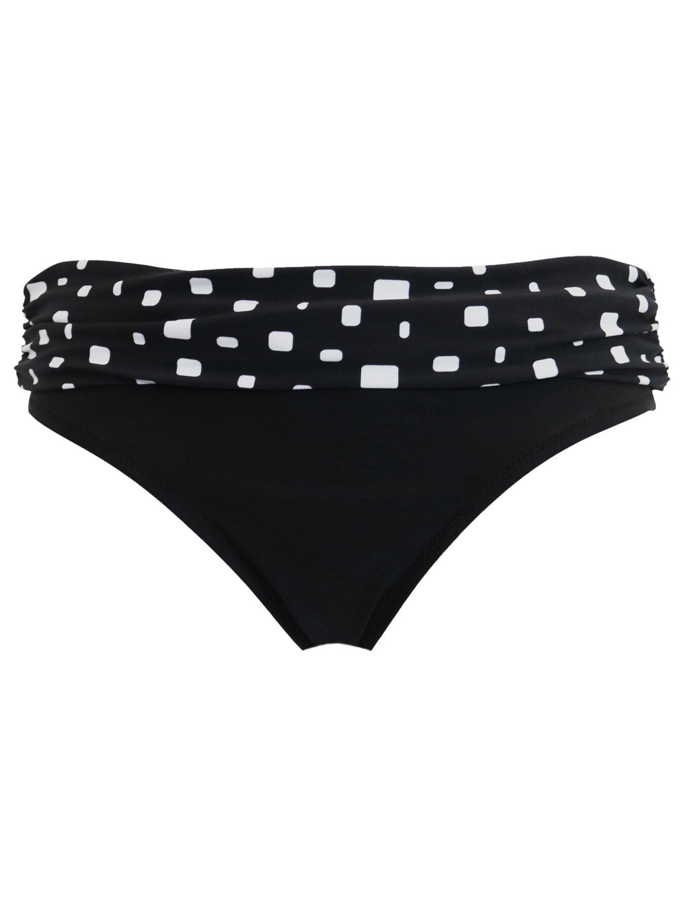 Image 4 of 5 of Pour Moi Cascade Fold Over Brief - Black/White