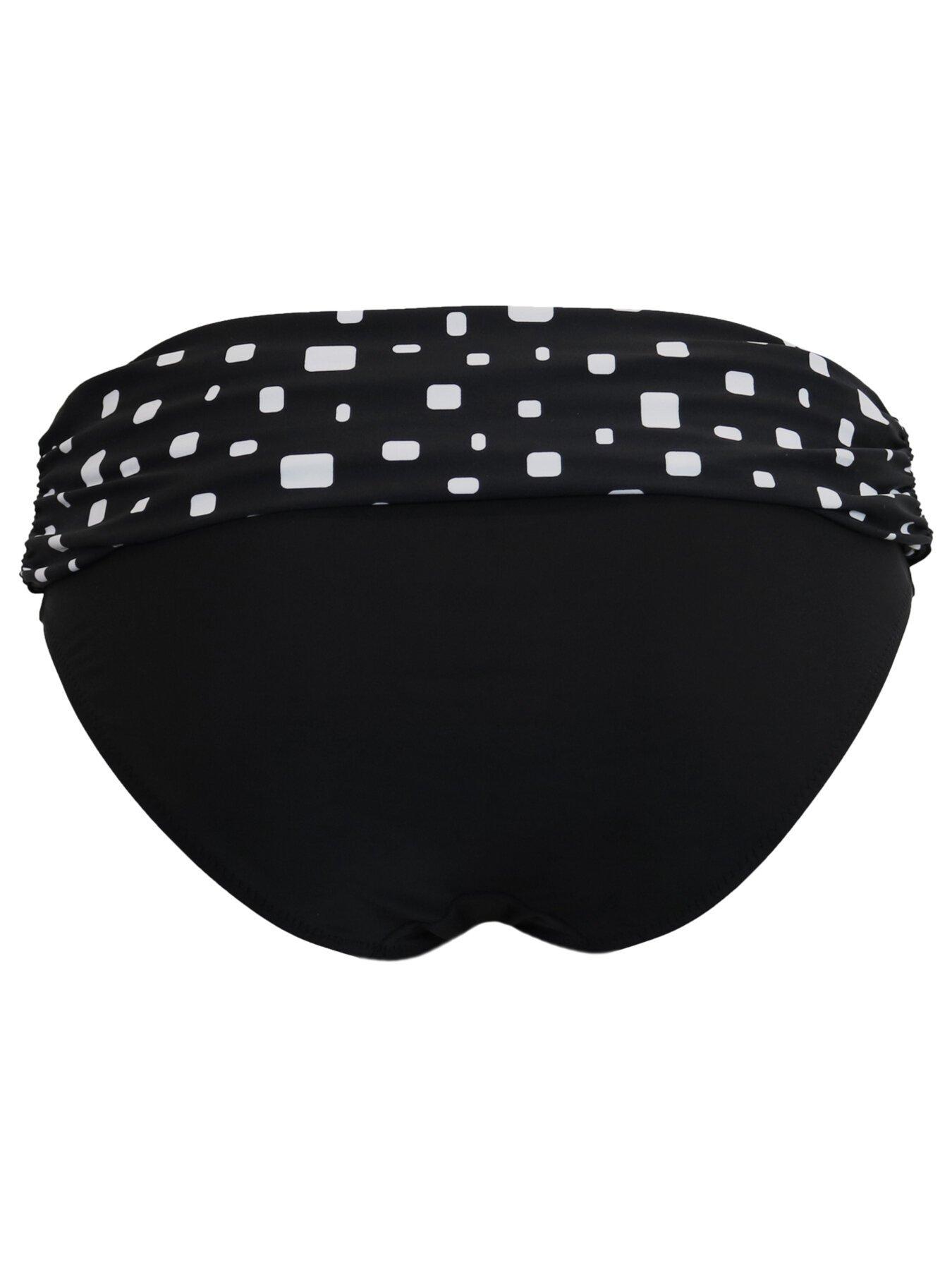 Image 5 of 5 of Pour Moi Cascade Fold Over Brief - Black/White