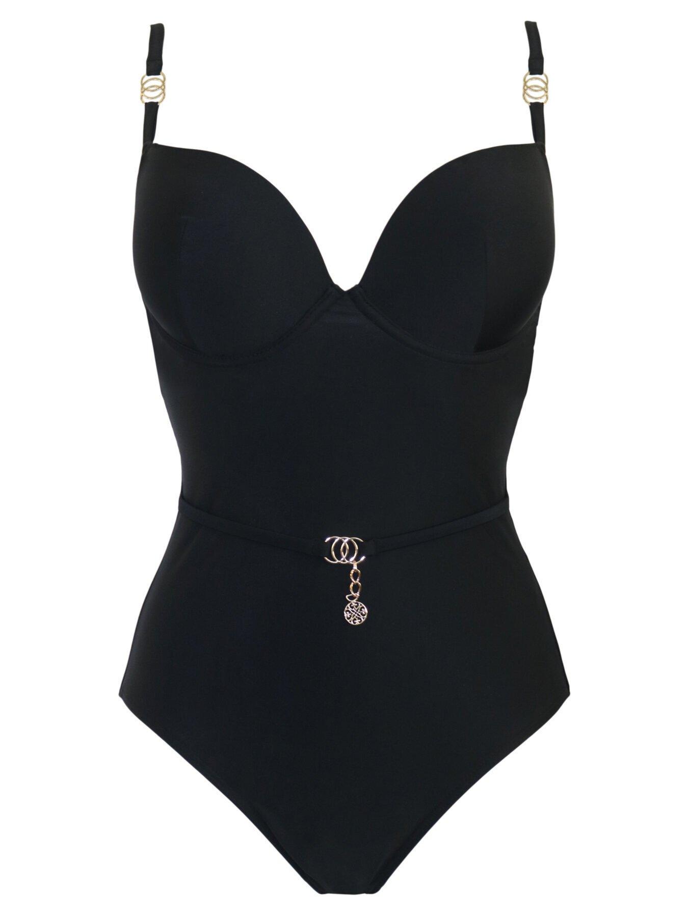 Black push up swimming costume outlet