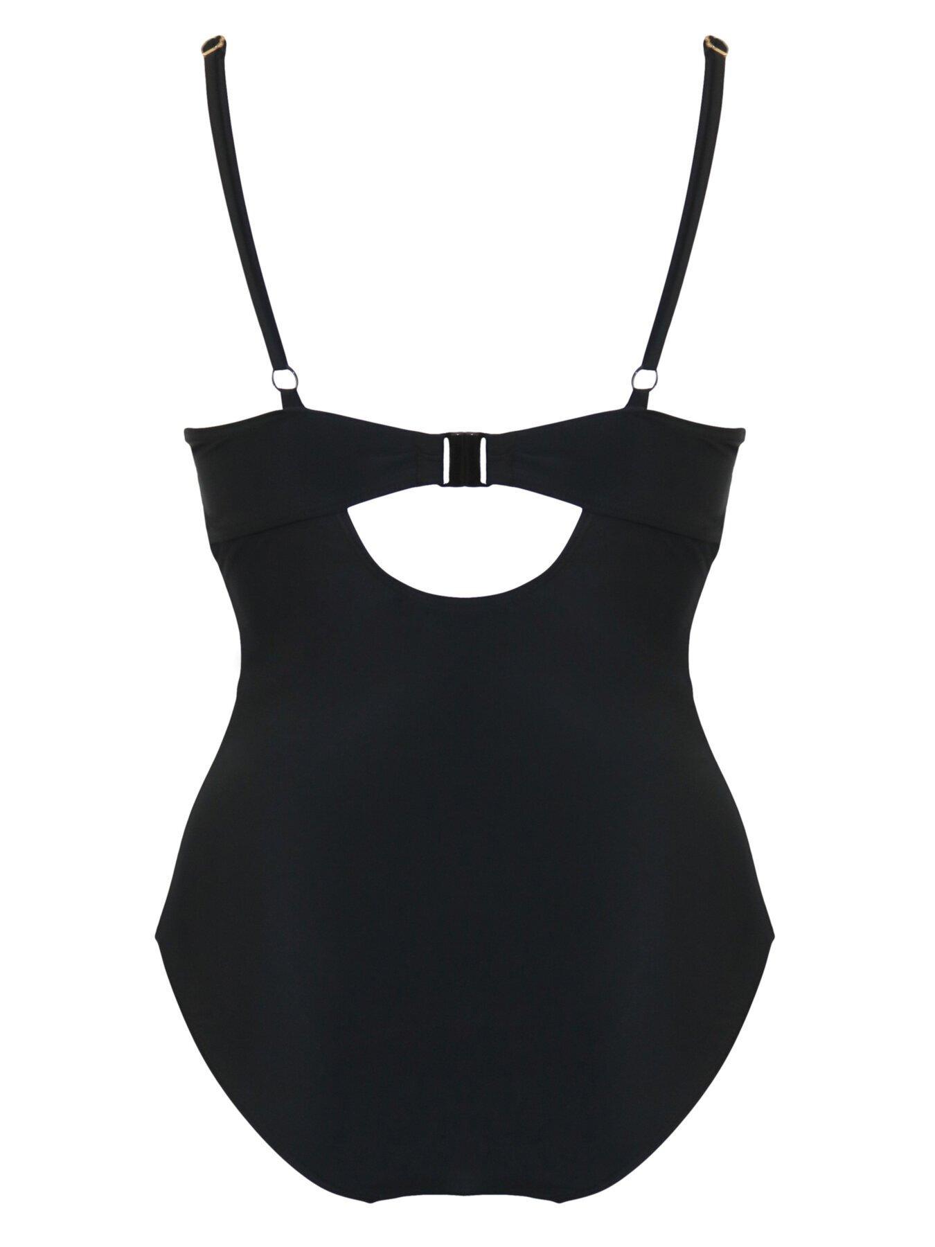 Image 5 of 5 of Pour Moi St Barts Push-Up Boost Padded Underwired Tummy Control Swimsuit - Black