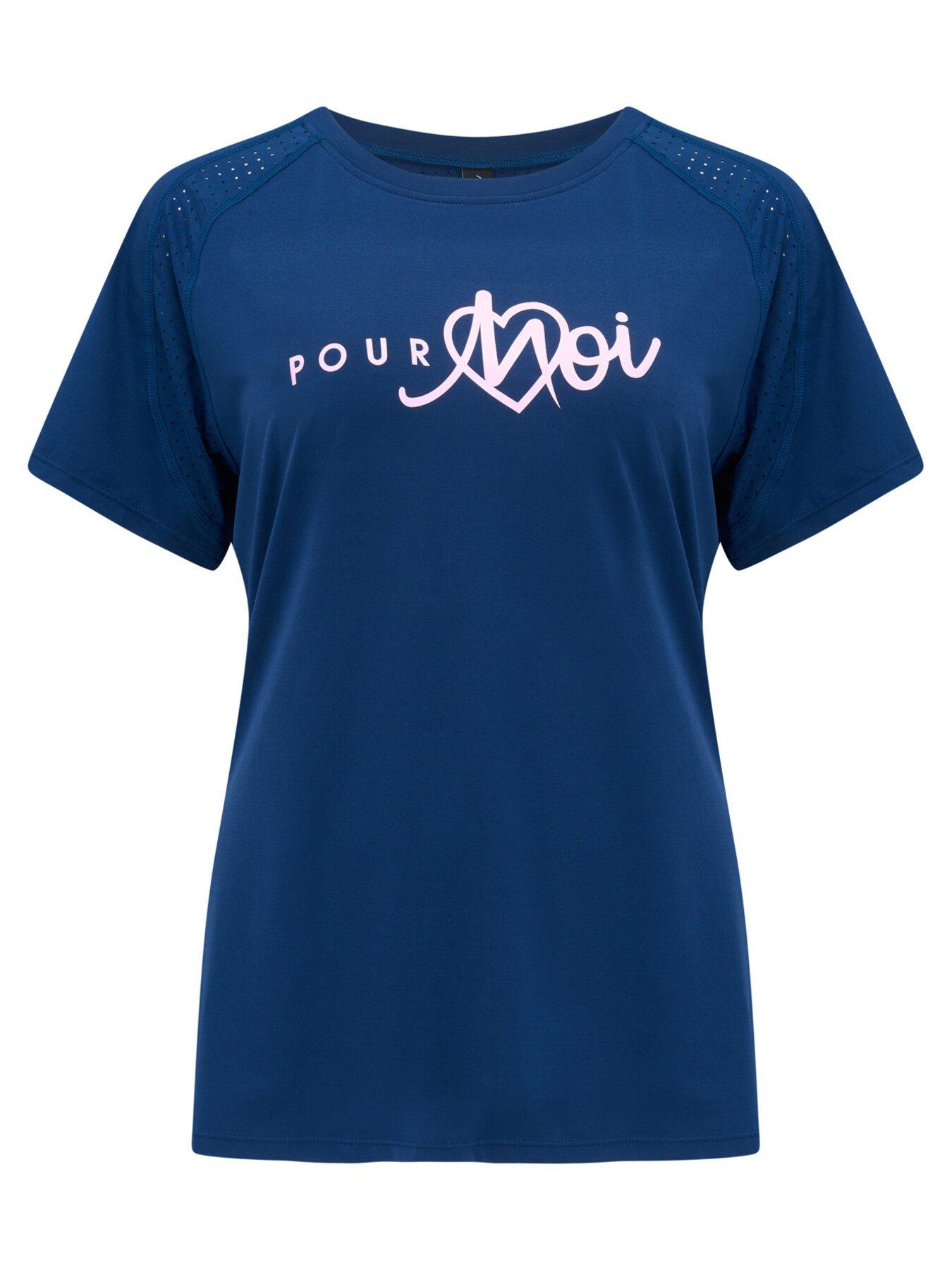 Image 4 of 5 of Pour Moi Energy Logo Short Sleeved Top - Dark Blue