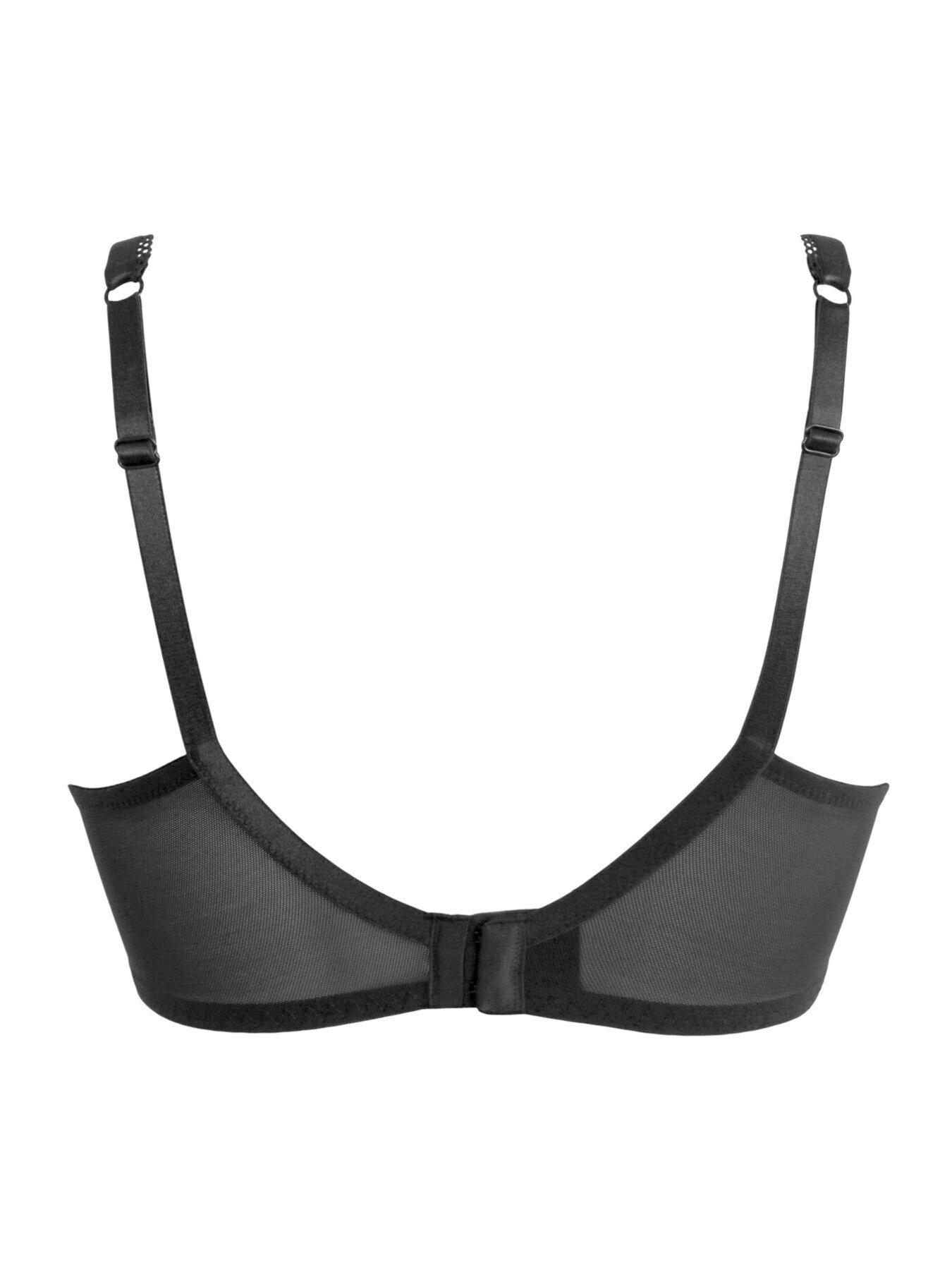 Pour Moi Ooo La La Non-Padded Underwired Bra - Black/Grey | Very.co.uk