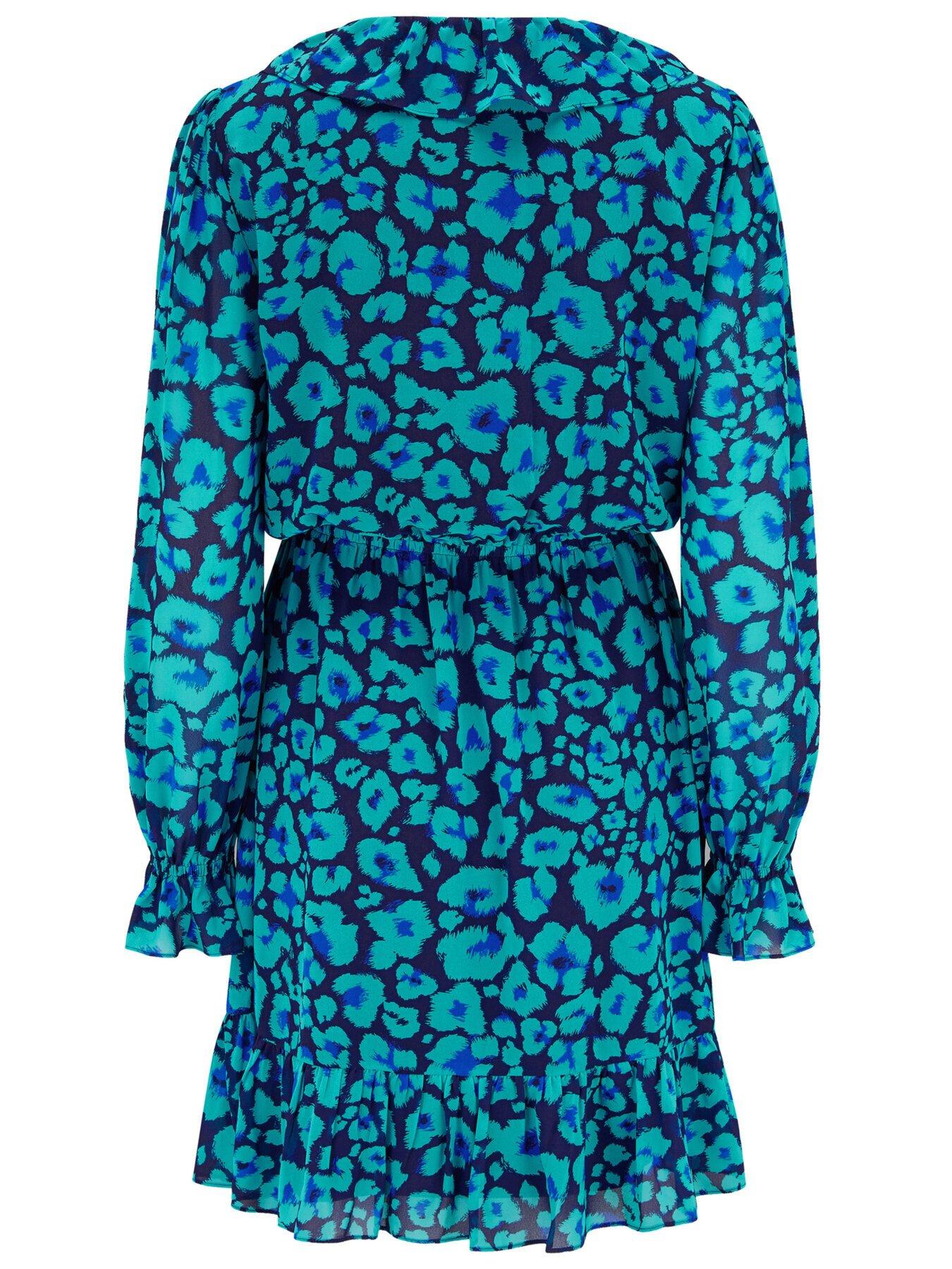Image 6 of 6 of Pour Moi Nico Frill Detail Chiffon Dress