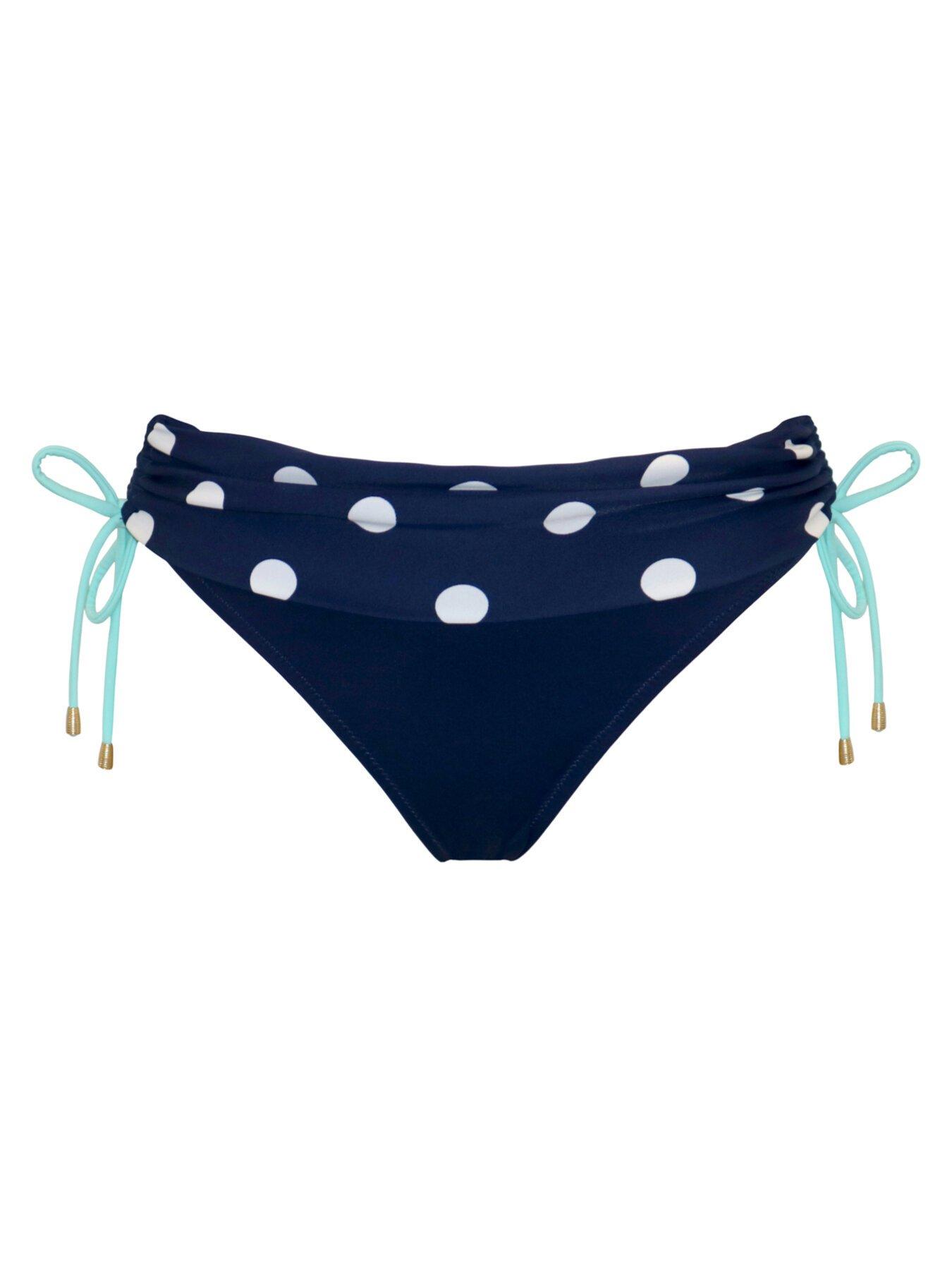 Image 4 of 5 of Pour Moi Beach House Fold Over Brief - Navy/White