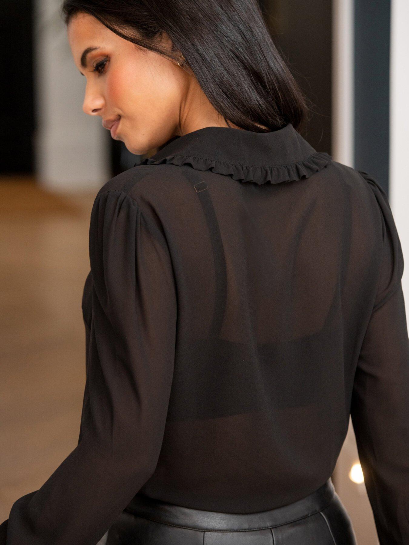 black chiffon blouse