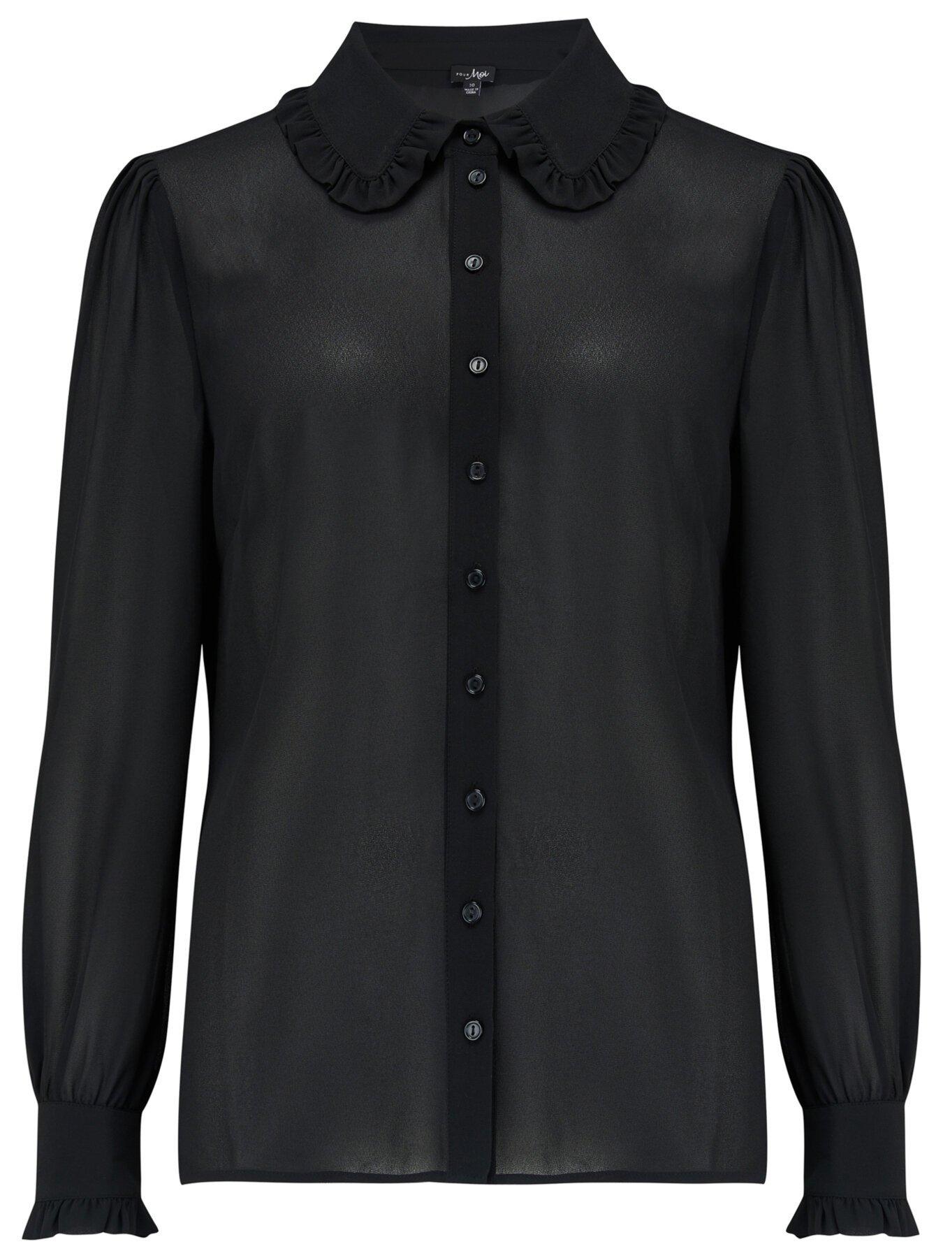 Image 5 of 6 of Pour Moi Nico Frill Detail Chiffon Shirt