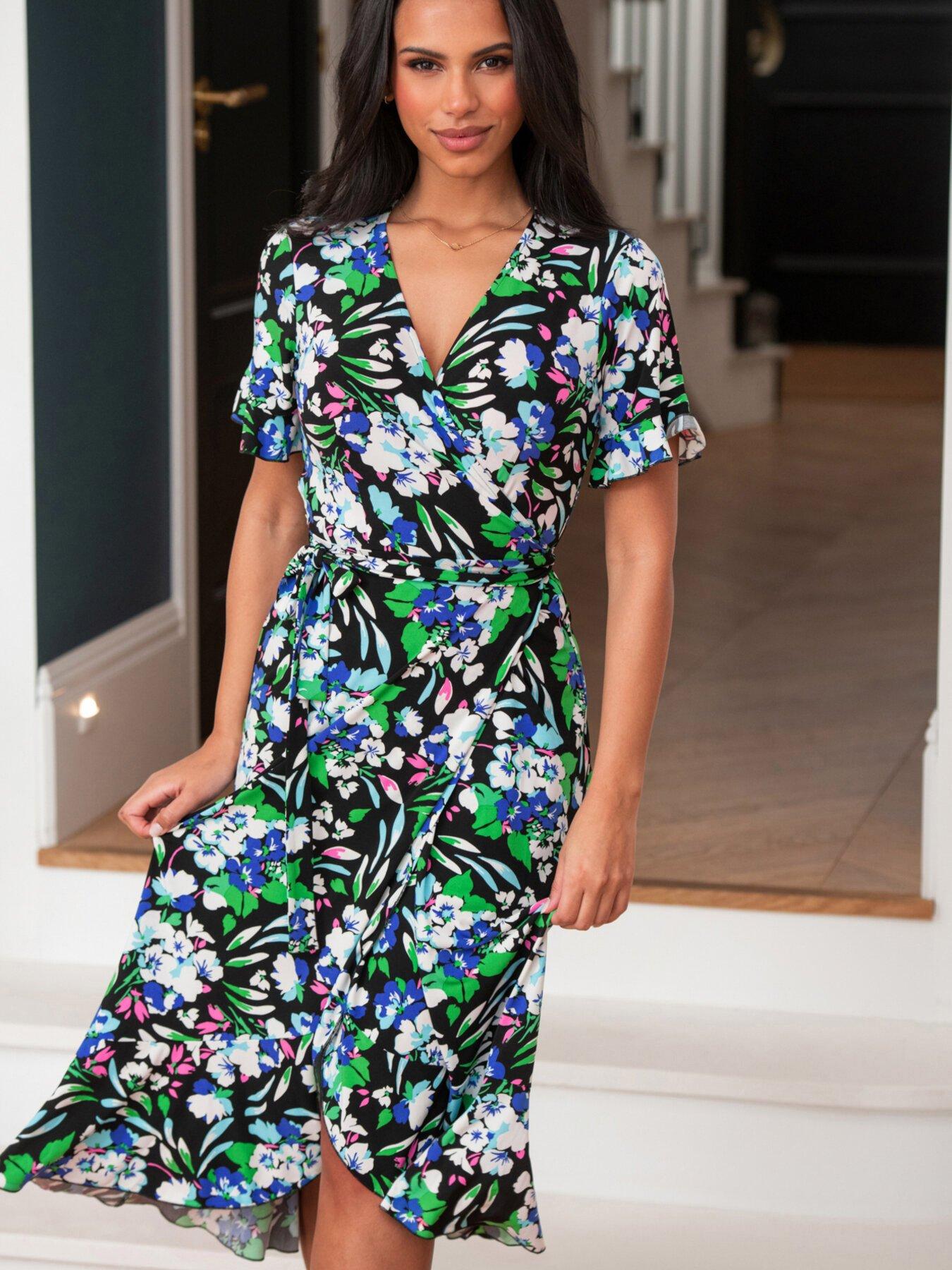 Dvf midi wrap outlet dress