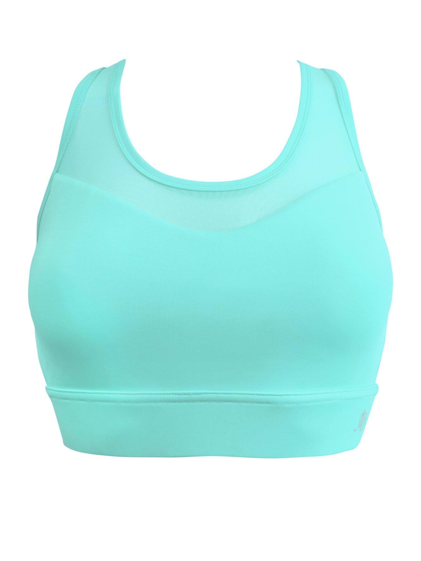 Image 3 of 4 of Pour Moi Energy Mesh Insert Crop Top - Aqua