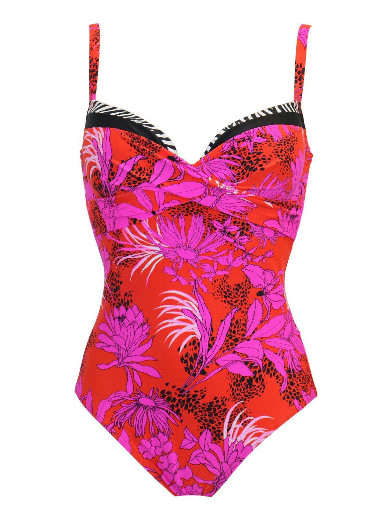 Image 3 of 4 of Pour Moi In The Mix Lightly Padded Underwired Swimsuit - Multi