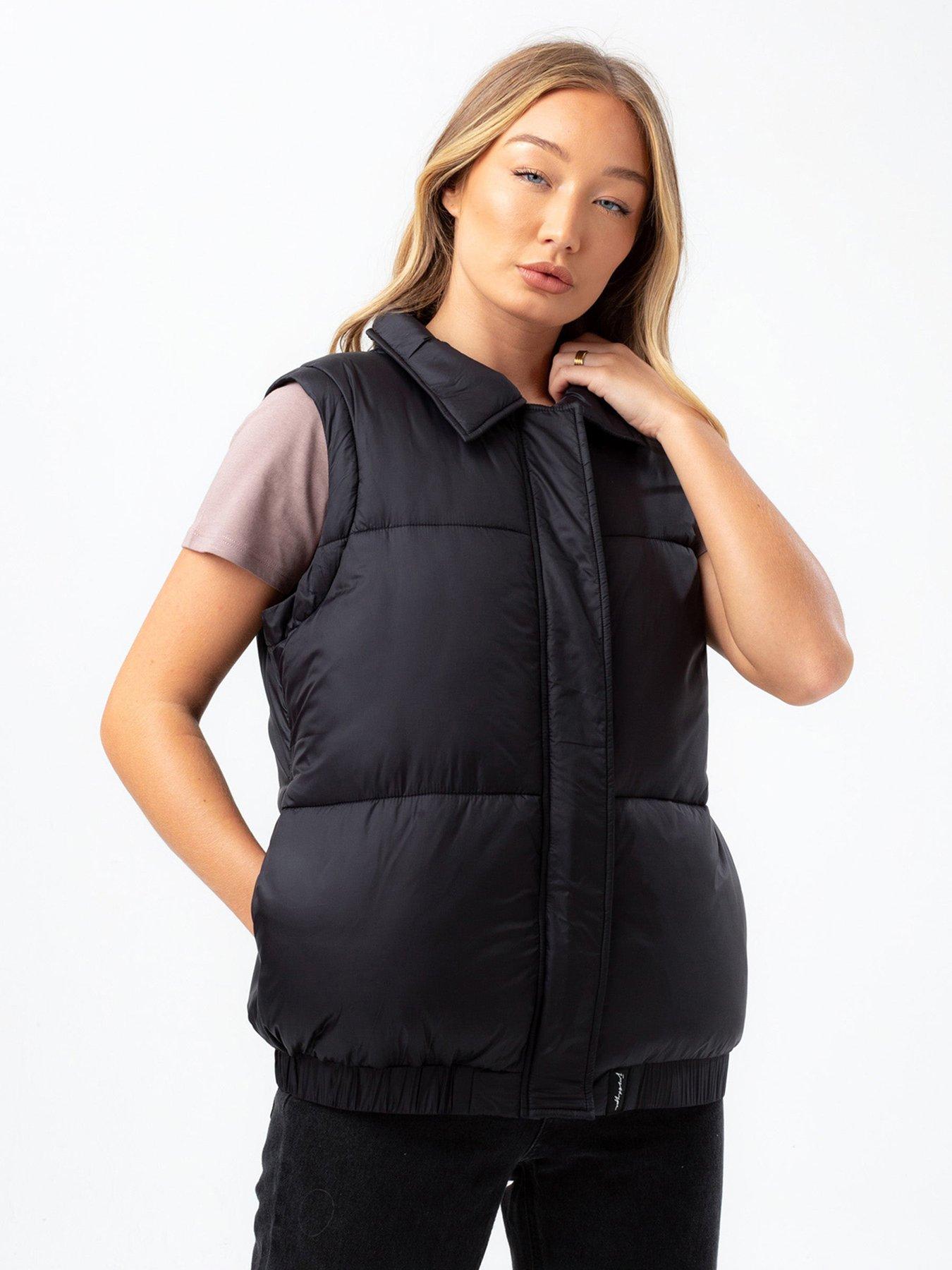 Ladies Sleeveless Puffer Jacket - Black