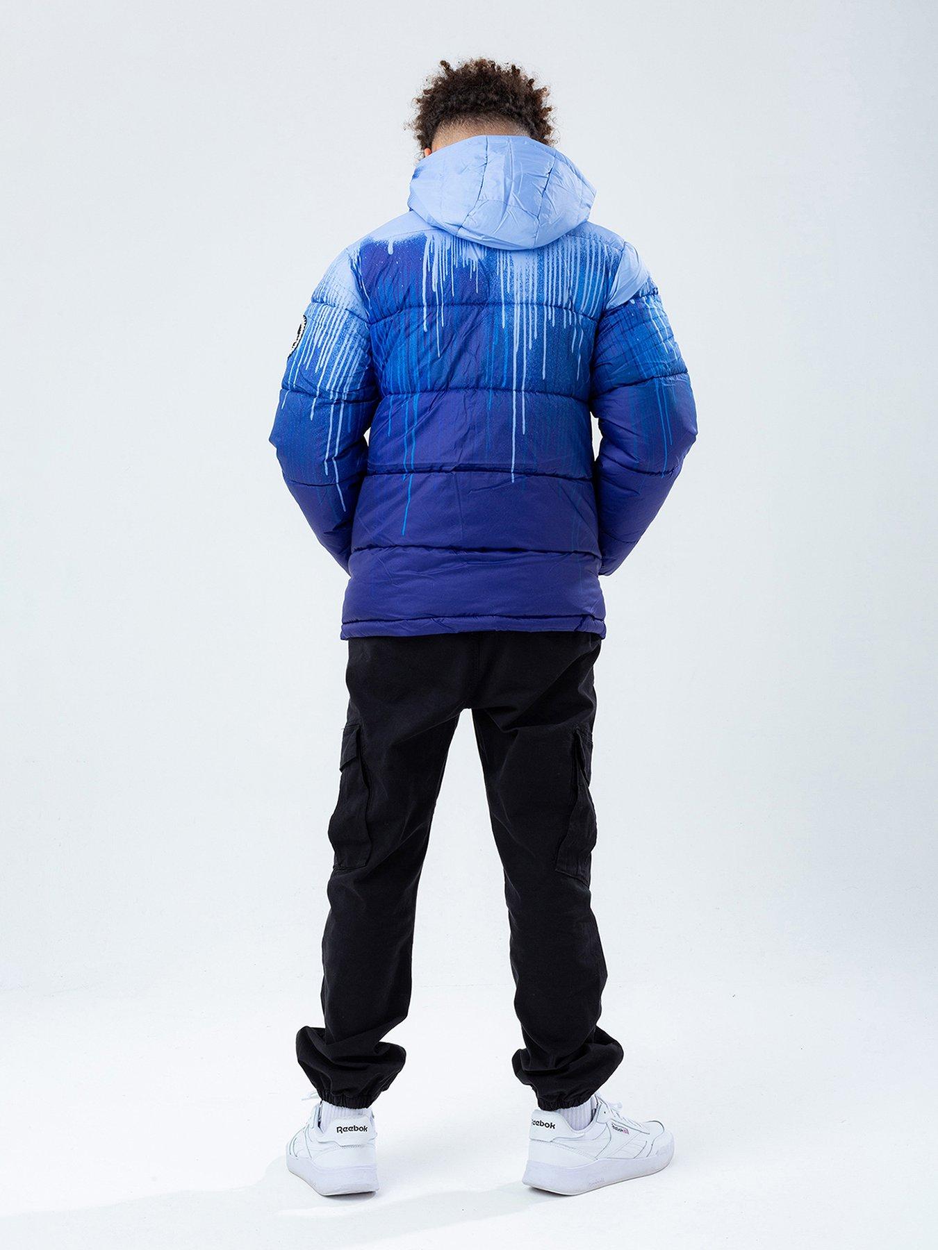 Hype Drips Boys Puffer Jacket - Blue | very.co.uk