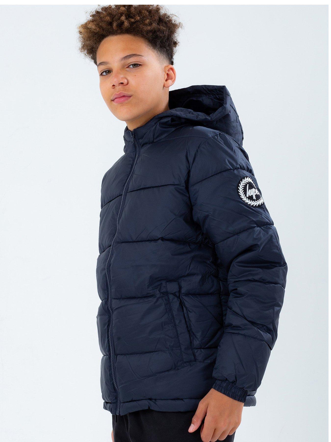 Boys navy store puffer coat