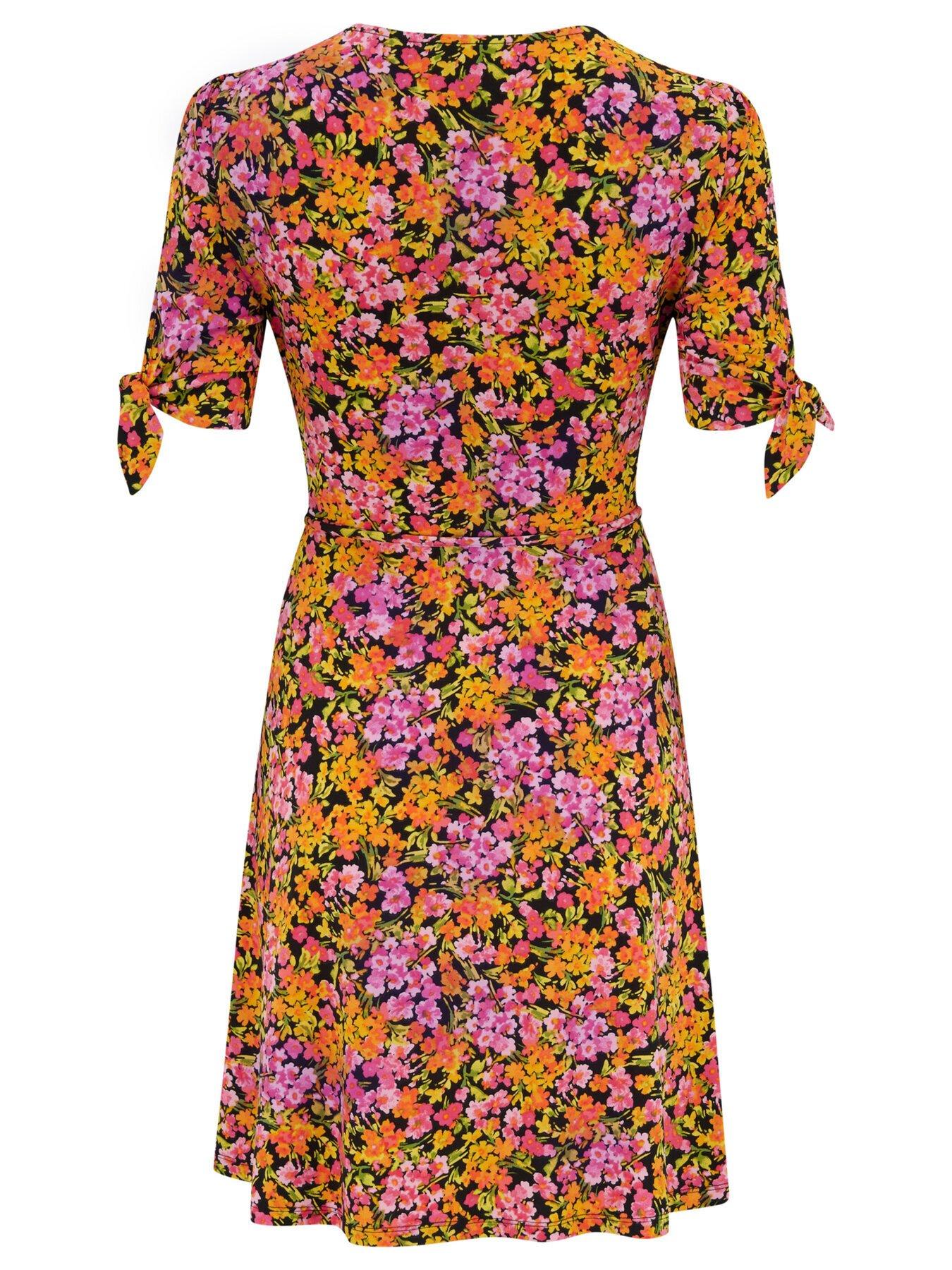 Image 4 of 4 of Pour Moi Bella Slinky&nbsp;Jersey Tie Sleeve Tea Dress