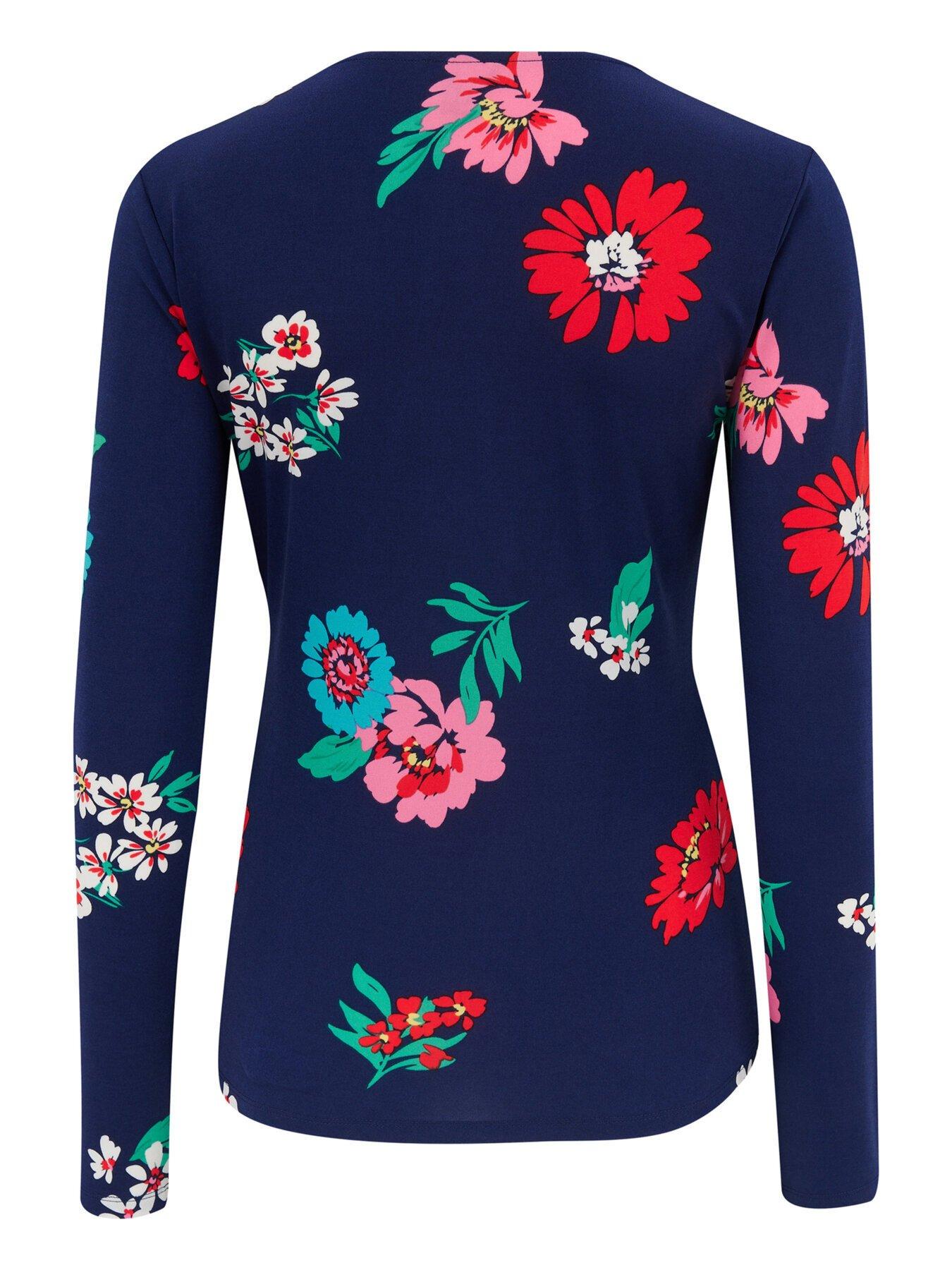 Image 4 of 4 of Pour Moi Bryony Slinky&nbsp;Jersey Wrap Top - Dark Floral
