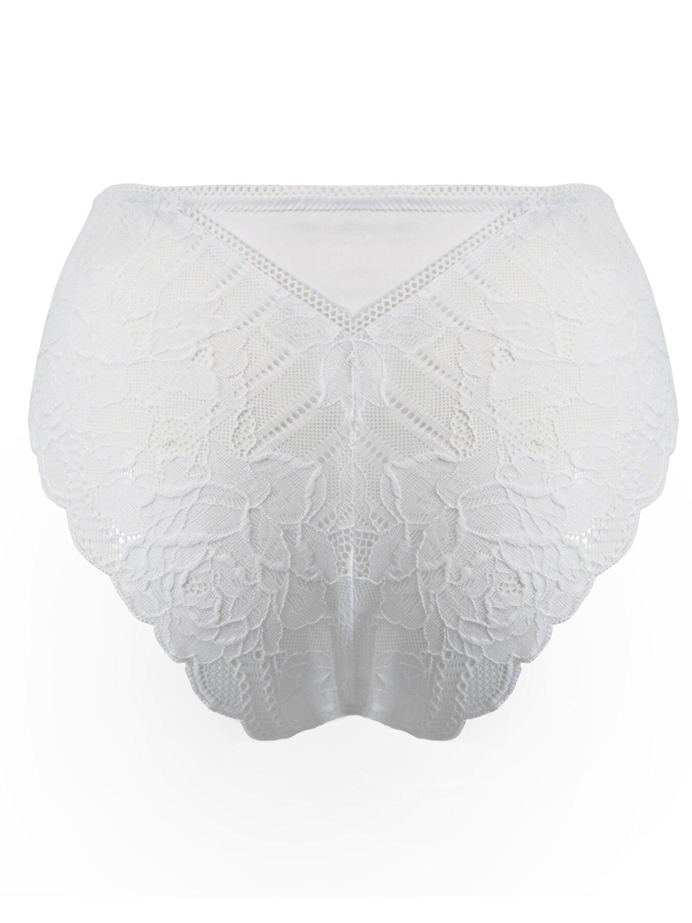 Image 4 of 4 of Pour Moi Ooo La La High-Waist Brazilian - White