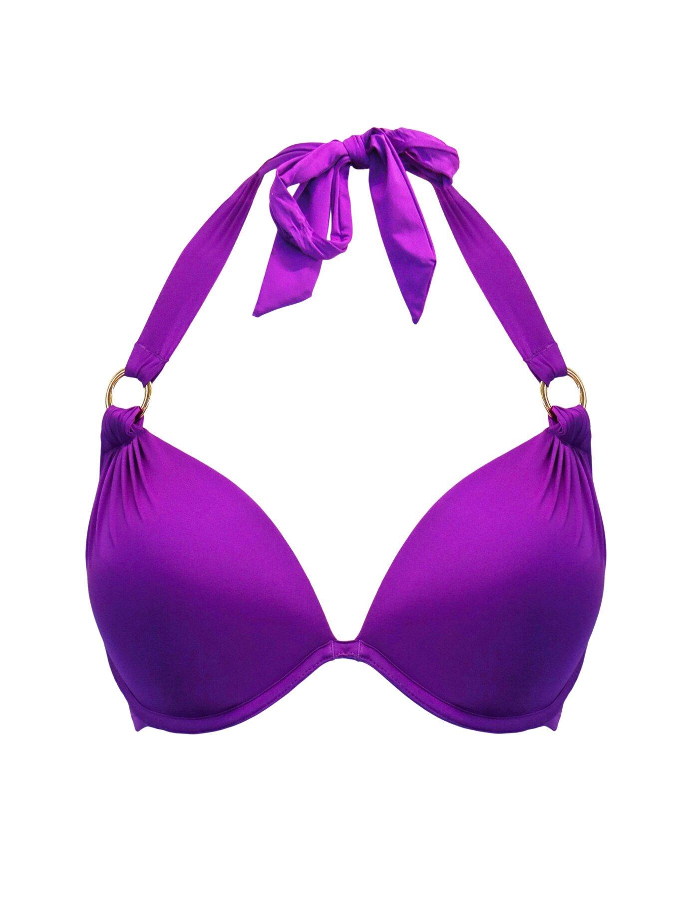 Image 3 of 4 of Pour Moi Samoa Boost Padded Underwired Top - Purple