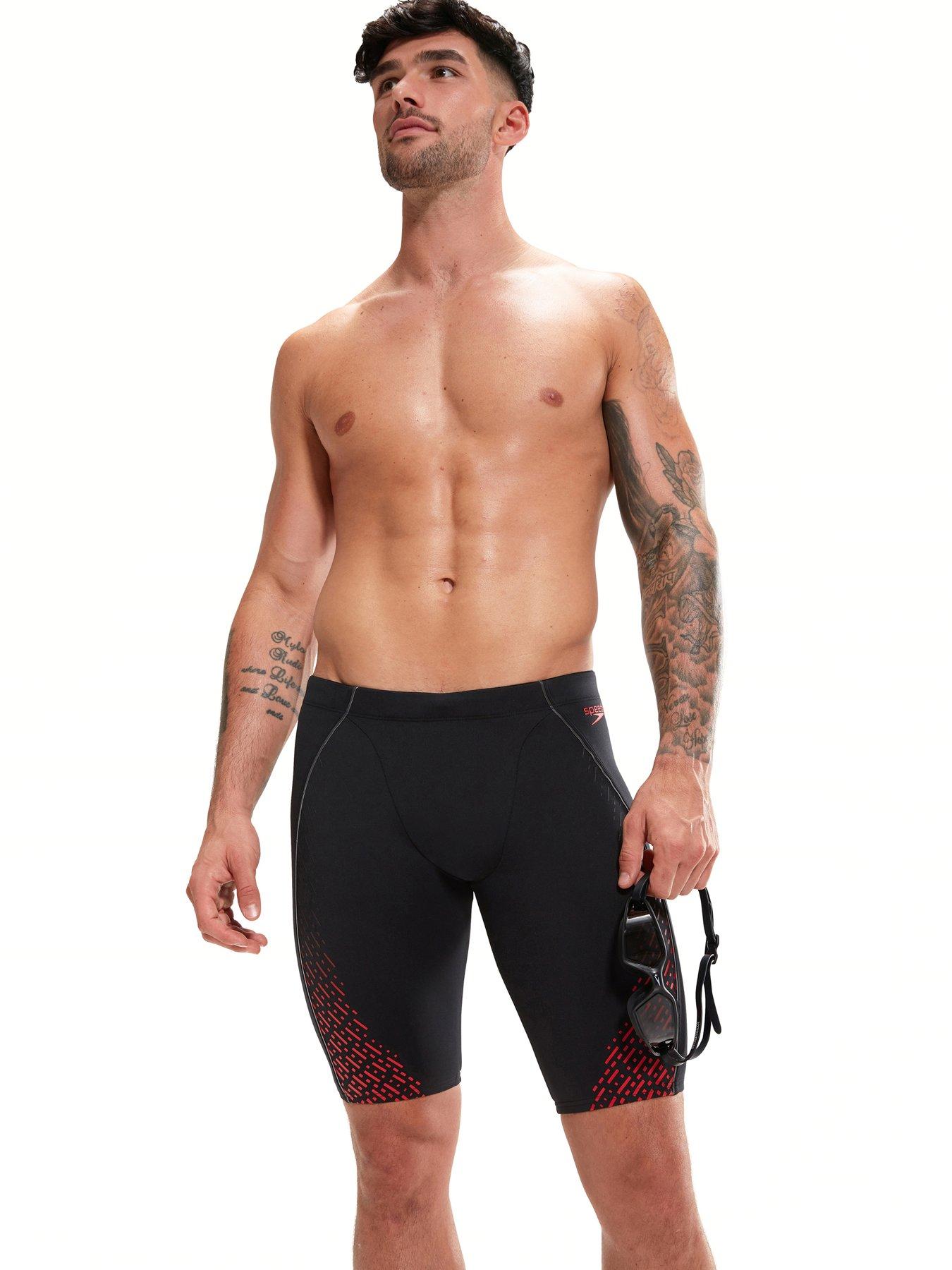 Speedo men's endurance+ polyester deals solid jammer swimsuit