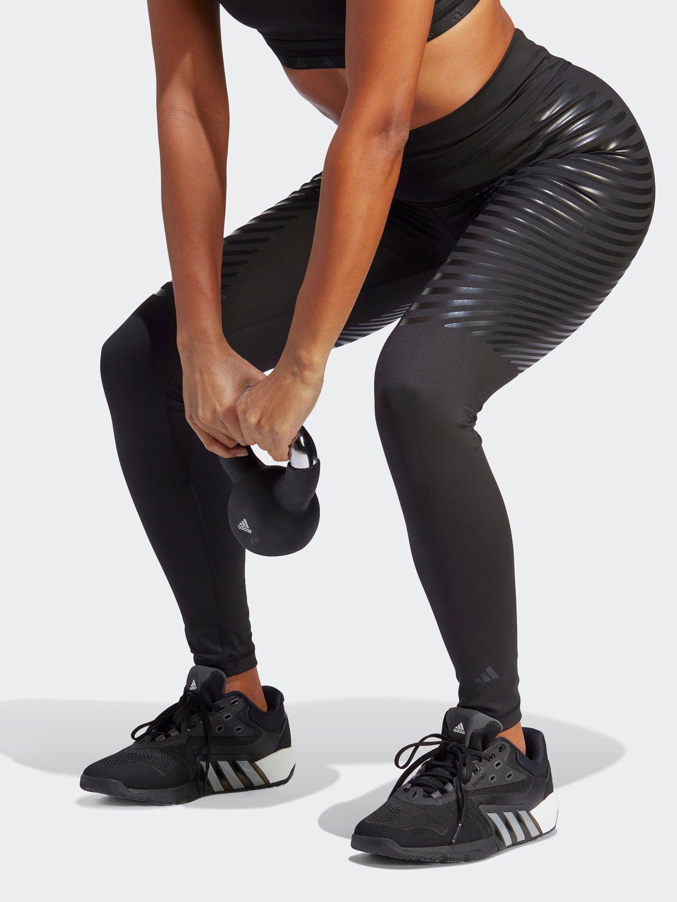 Adidas Onyx Black Mesh Tights