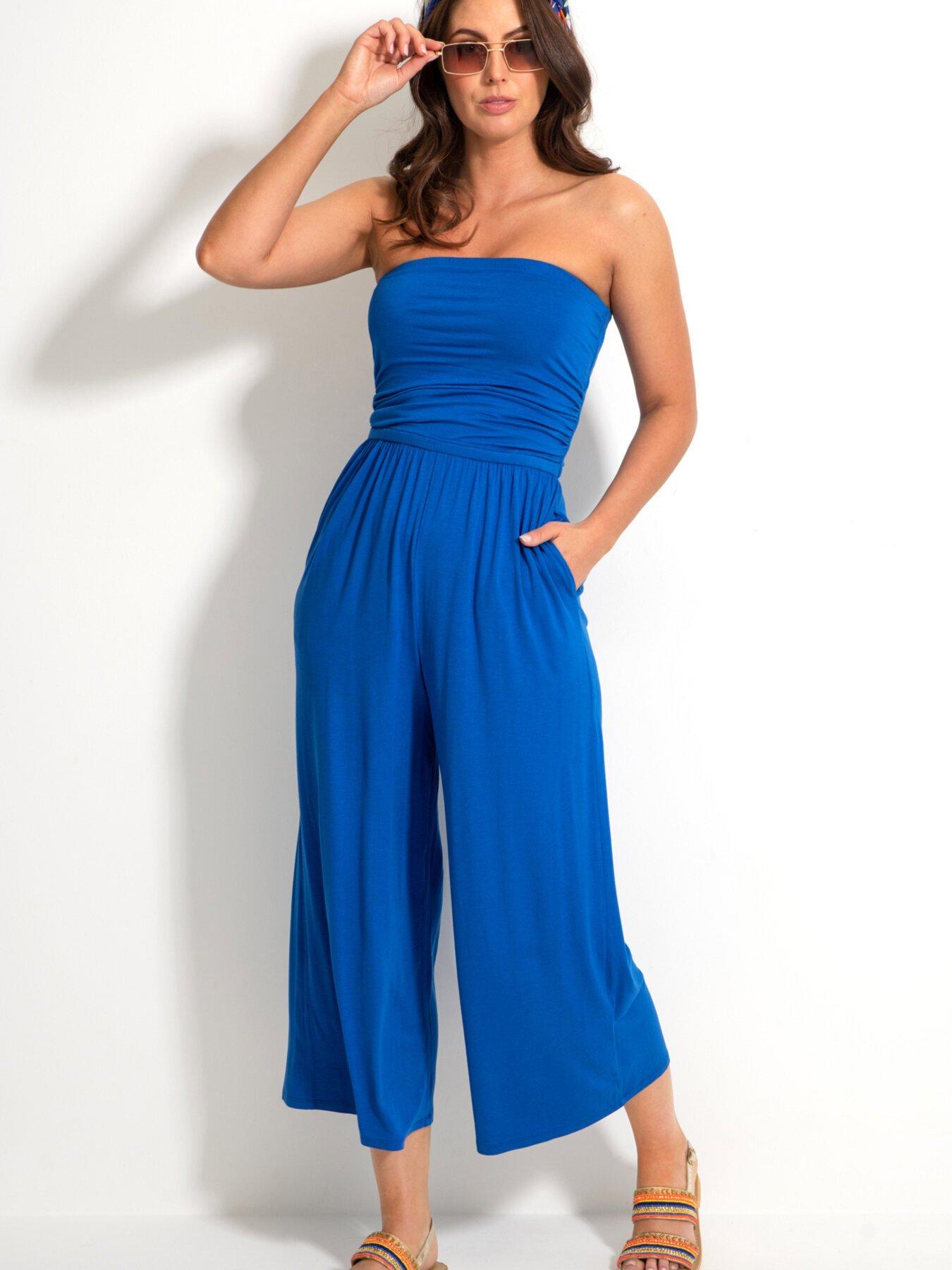 Blue store bandeau jumpsuit