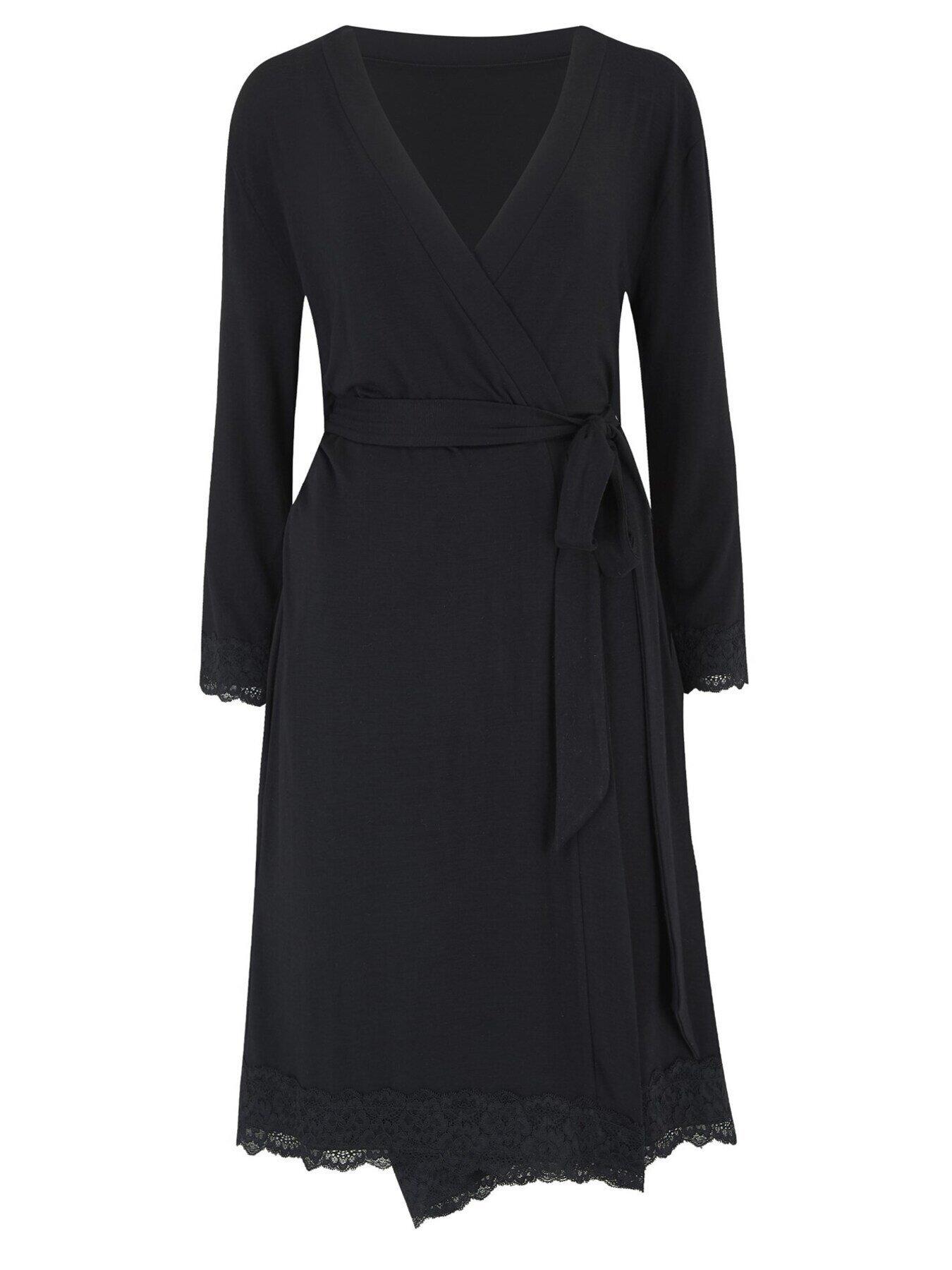 Image 3 of 4 of Pour Moi Sofa Loves Lace Jersey Wrap Gown