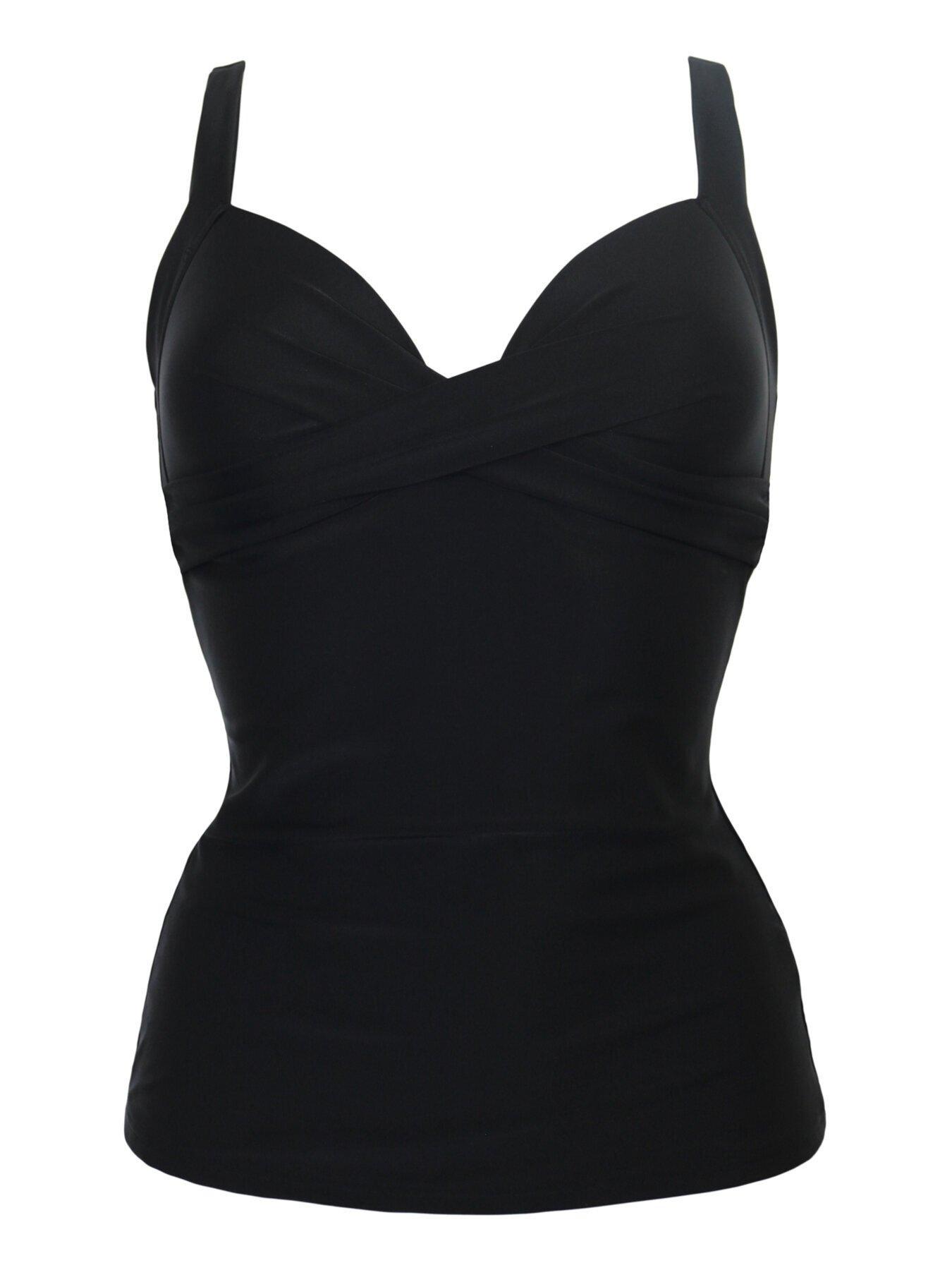 Image 3 of 4 of Pour Moi Space Twist Front Non-Wired Tankini - Black