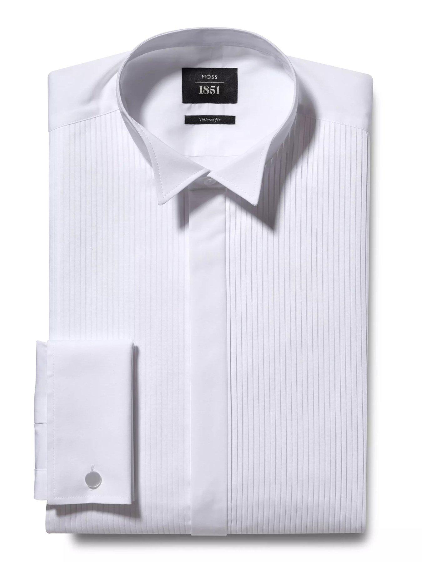 Pleated white store dress shirt