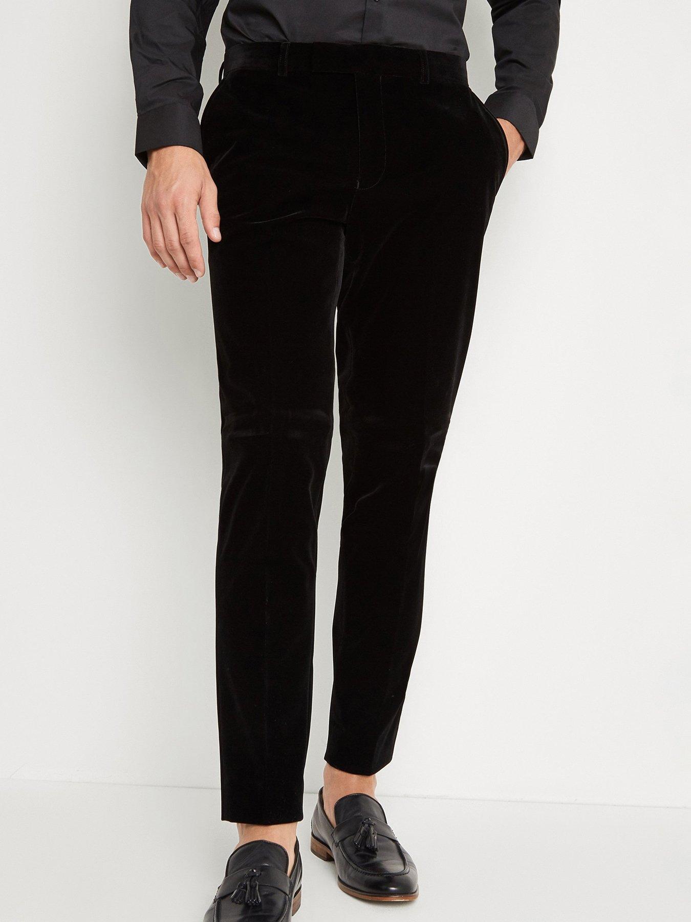 Skinny Fit Crushed Velvet Trouser