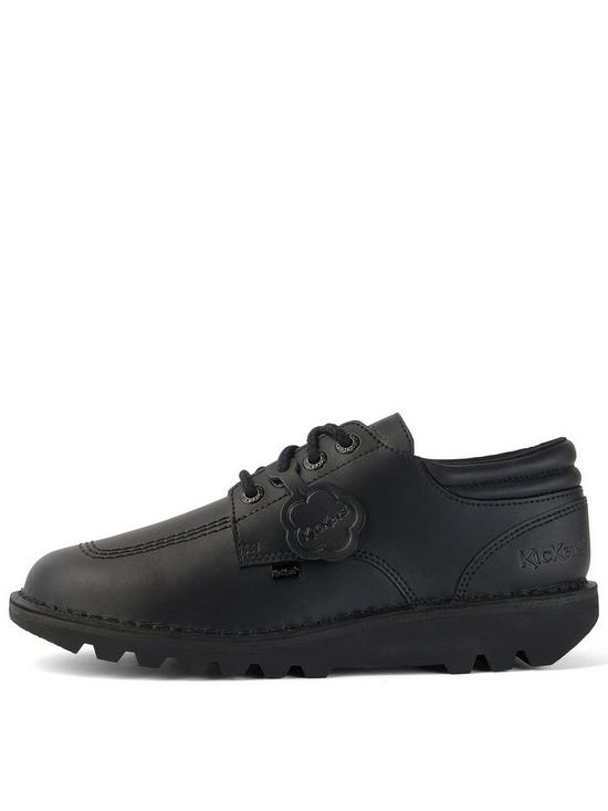 front image of kickers-adult-kick-lo-padded-black