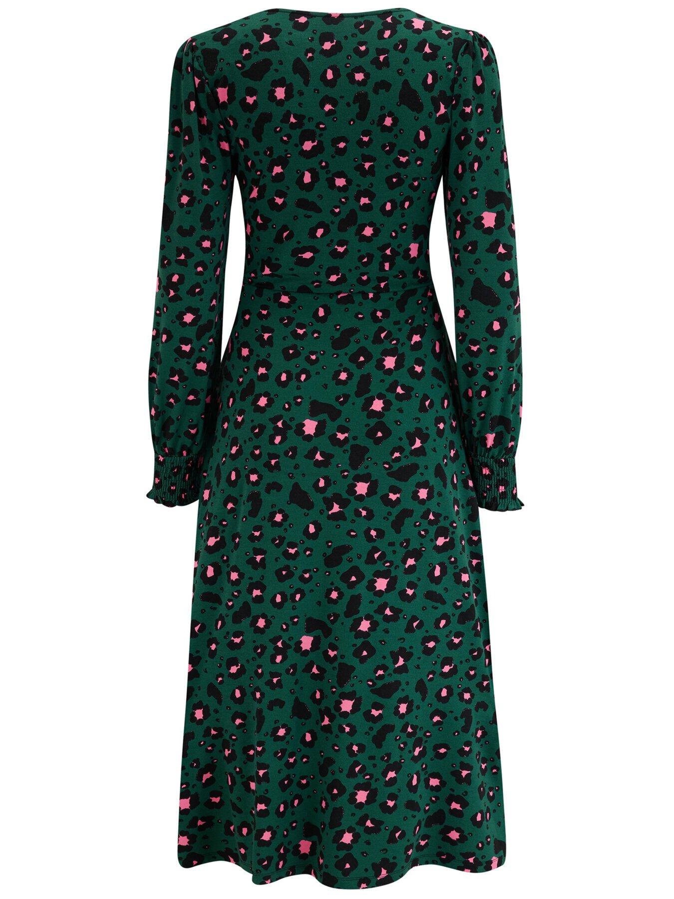 Image 4 of 4 of Pour Moi Lucinda Jersey Lace Detail Long Sleeve Midi Dress