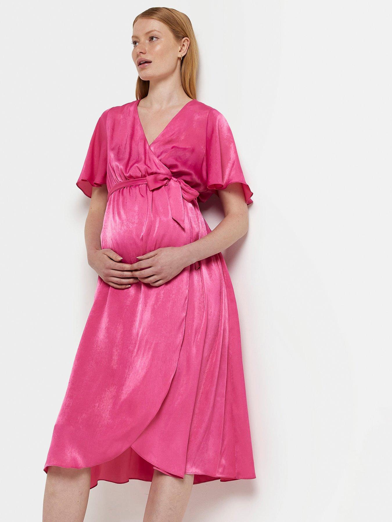 Maternity wrap dress clearance midi