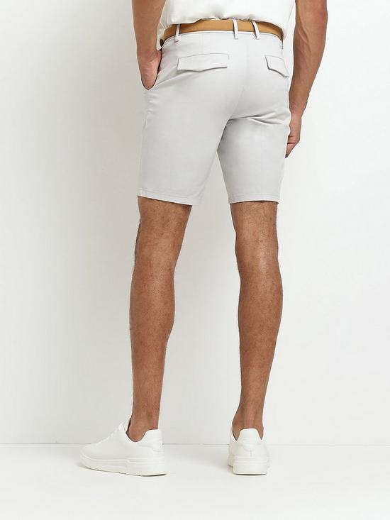 stillFront image of river-island-slim-fit-belted-chino-shorts