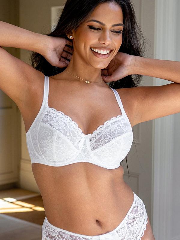 Pour Moi Rebel Underwired Side Support Bra - White