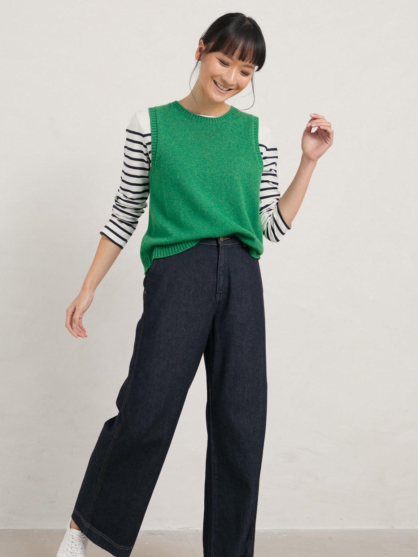 Seasalt Cornwall Blake Wide Leg Jeans Blue very.co.uk