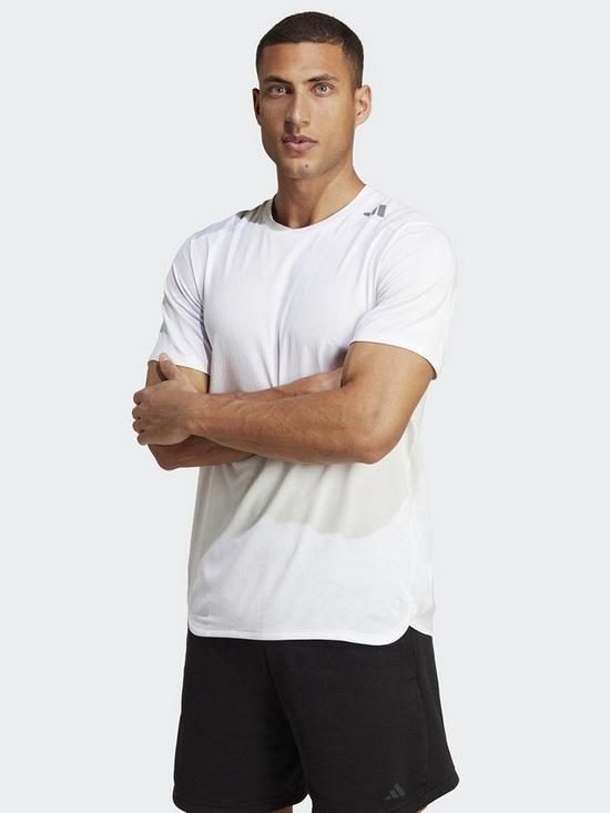front image of adidas-designed-4-training-heatrdy-hiit-training-tee-white