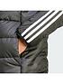  image of adidas-essentials-3-stripes-light-down-hooded-parka-black