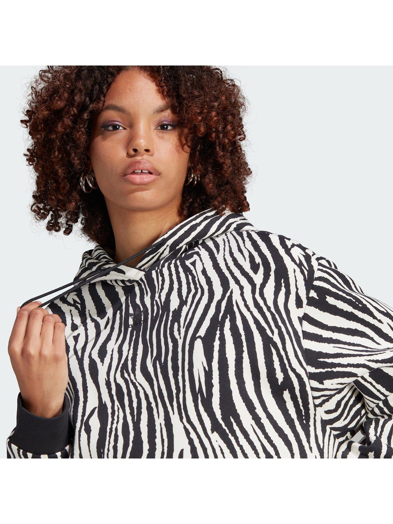 adidas Originals Essentials Hoodie Print Allover Animal Zebra