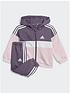  image of adidas-tiberio-3-stripes-colorblock-fleece-track-suit-kids-purple