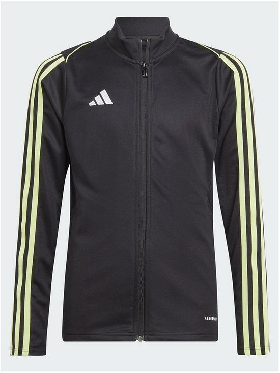 front image of adidas-tiro-23-league-training-jacket-black