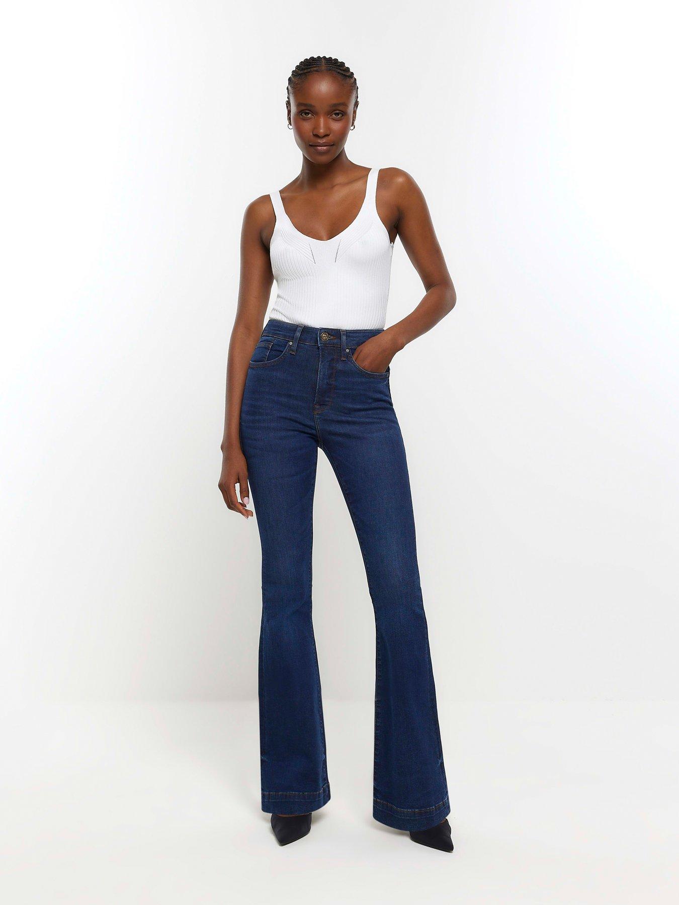 Lottie Indigo Pull On Wide Leg Jeggings