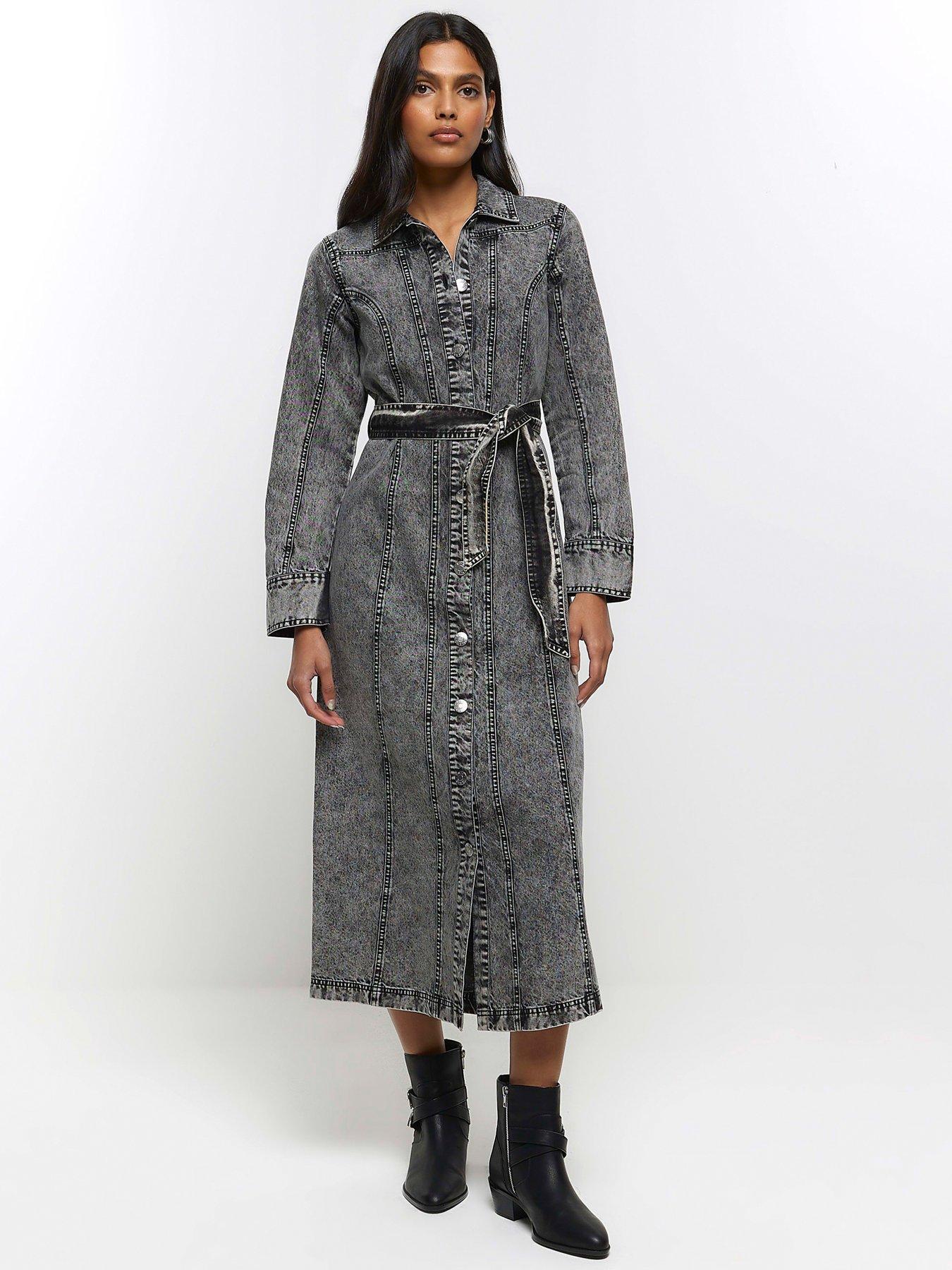 Co Denim Midi Shirtdress