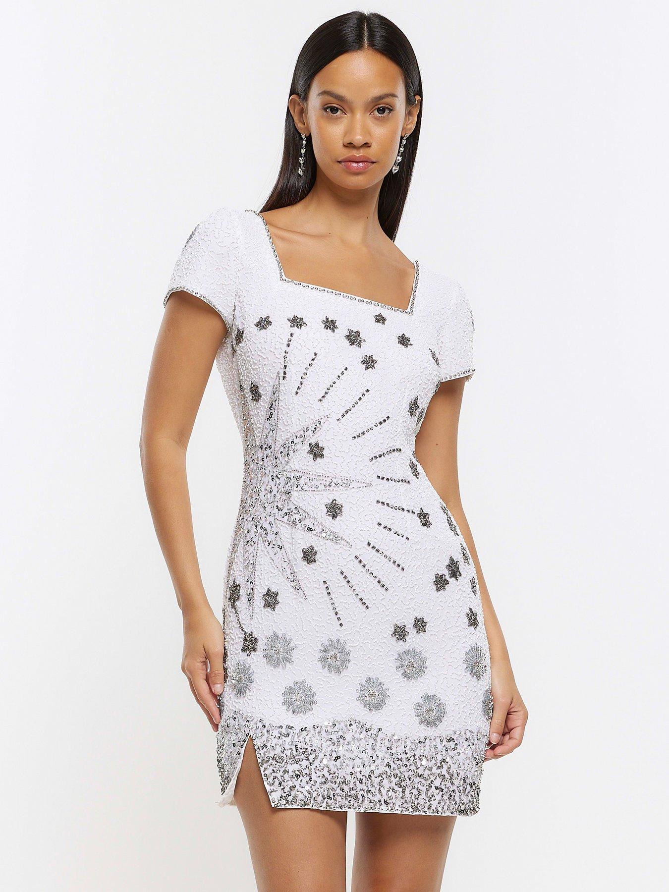 Short sequin sales bodycon dress