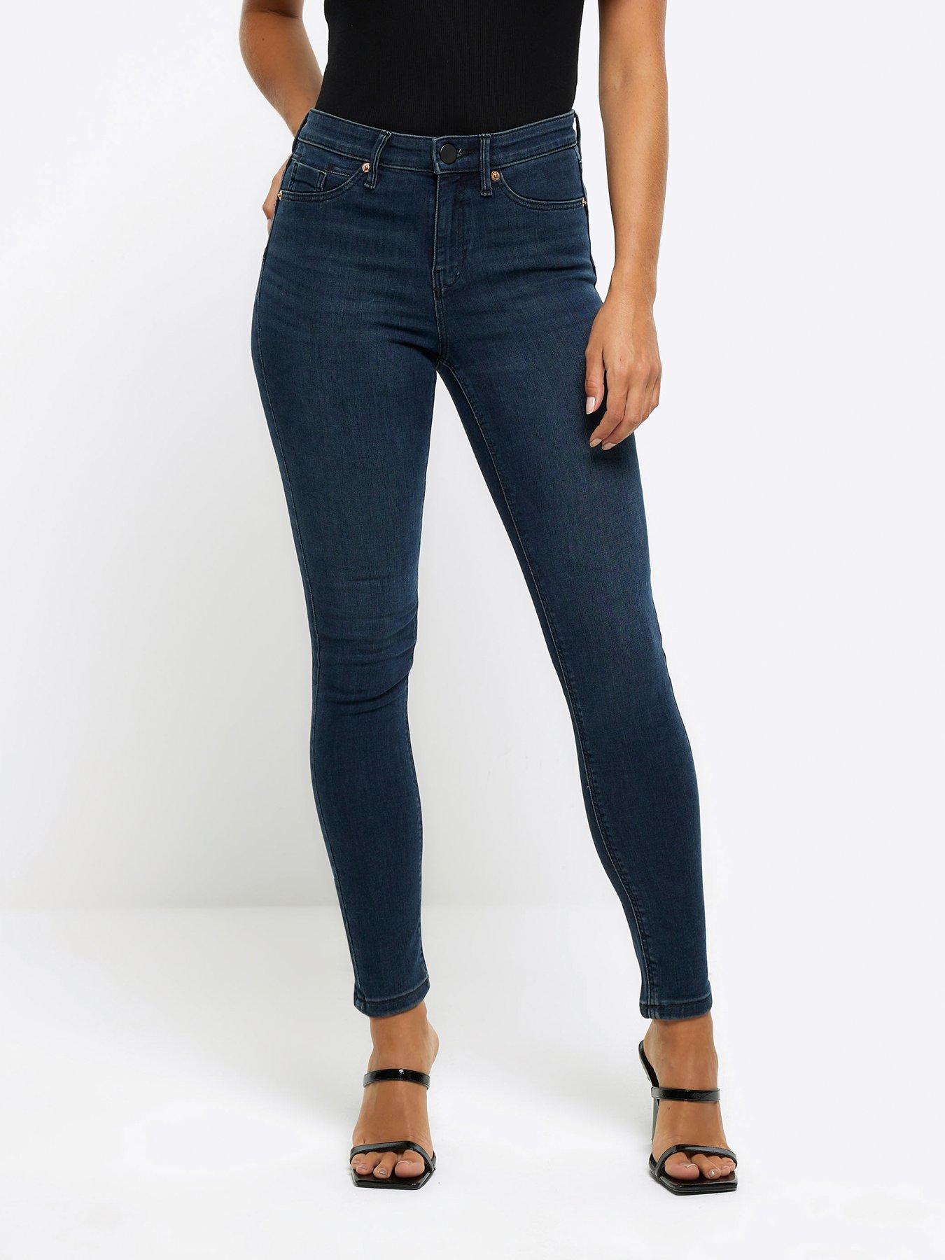 River Island Mid Rise Bum Sculpt Skinny Jeans Blue Very
